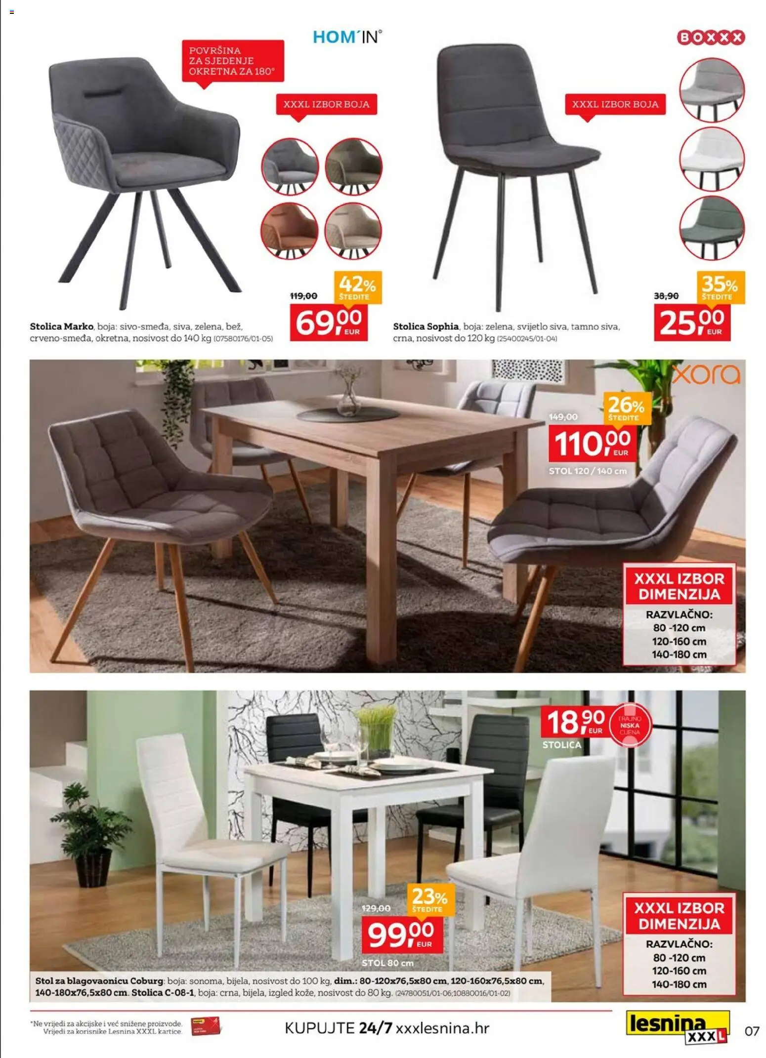 Lesnina katalog | vrijedi od 13.07.2026 | Stranica: 7 | Proizvodi: Stol, Stolica