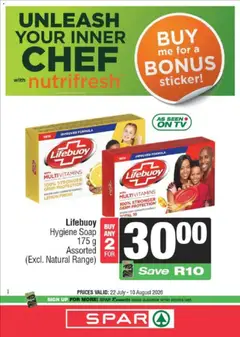 Spar specials catalogue – valid from 22/07/2026 | Page: 9 | Products: TV, Multivitamins, Soap, Lemon