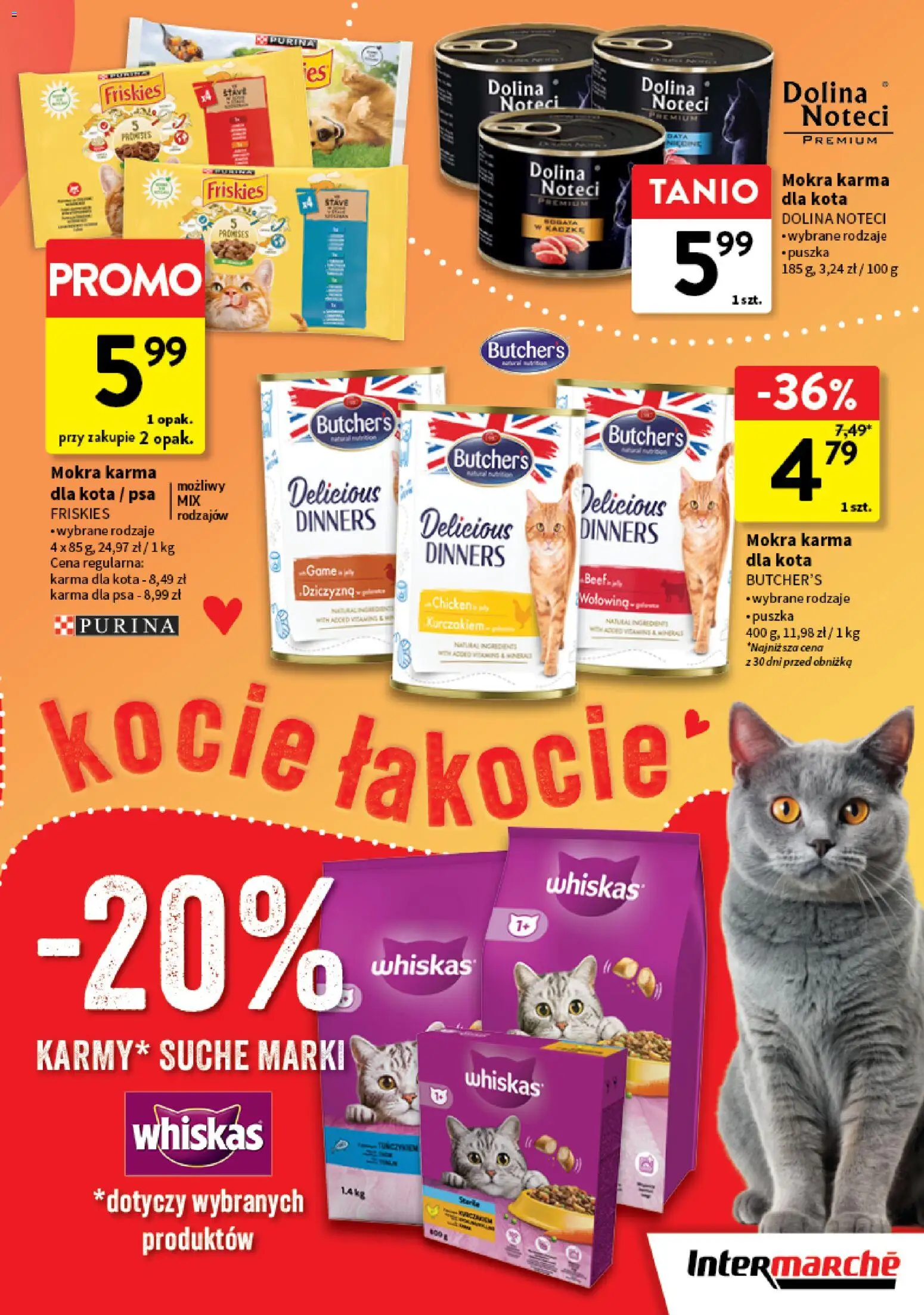 Intermarche gazetka - Wszystko czego chcę dla pupila od 09.07.2026 | Strona: 5 | Produkty: Karma dla kota, Karma dla psa, Wołowina