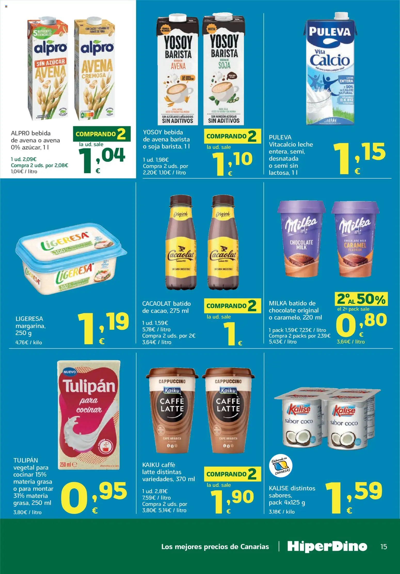 HiperDino folleto │ válido desde el 09/09/2026 | Página: 15 | Productos: Leche entera, Leche, Coco, Azúcar