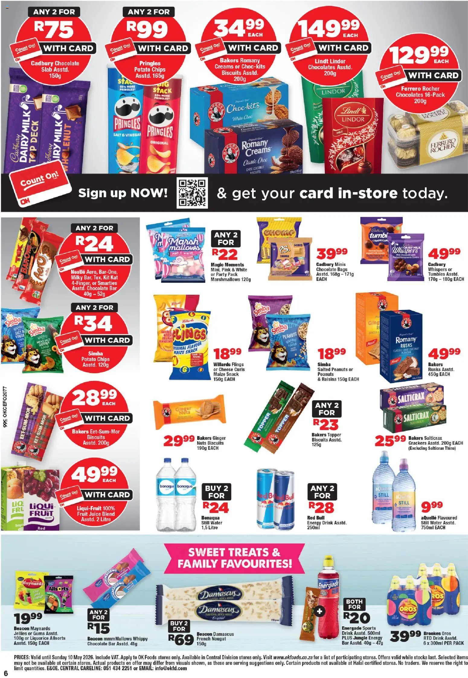 New OK Foods catalogue – valid from 24.04.2026 | Page: 6 | Products: Cheese, Rusks, Chips, Nuts