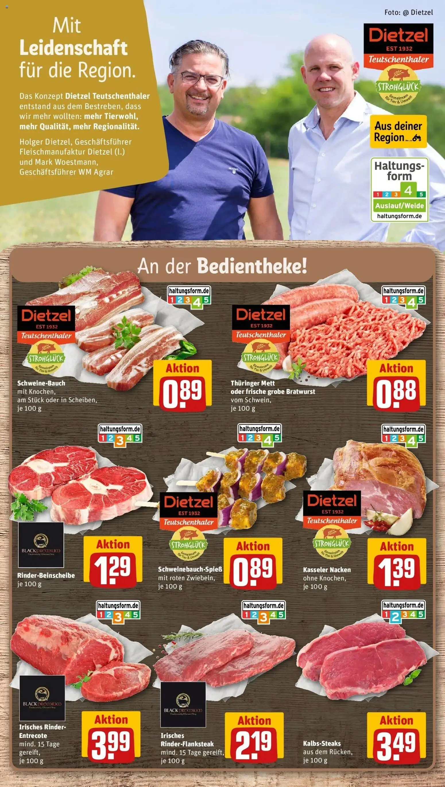 REWE Prospekt ab 19.10.2026 zum Blättern » Angebote | Seite: 10 | Produkte: Schweinebauch, Bratwurst, Entrecote, Kasseler nacken
