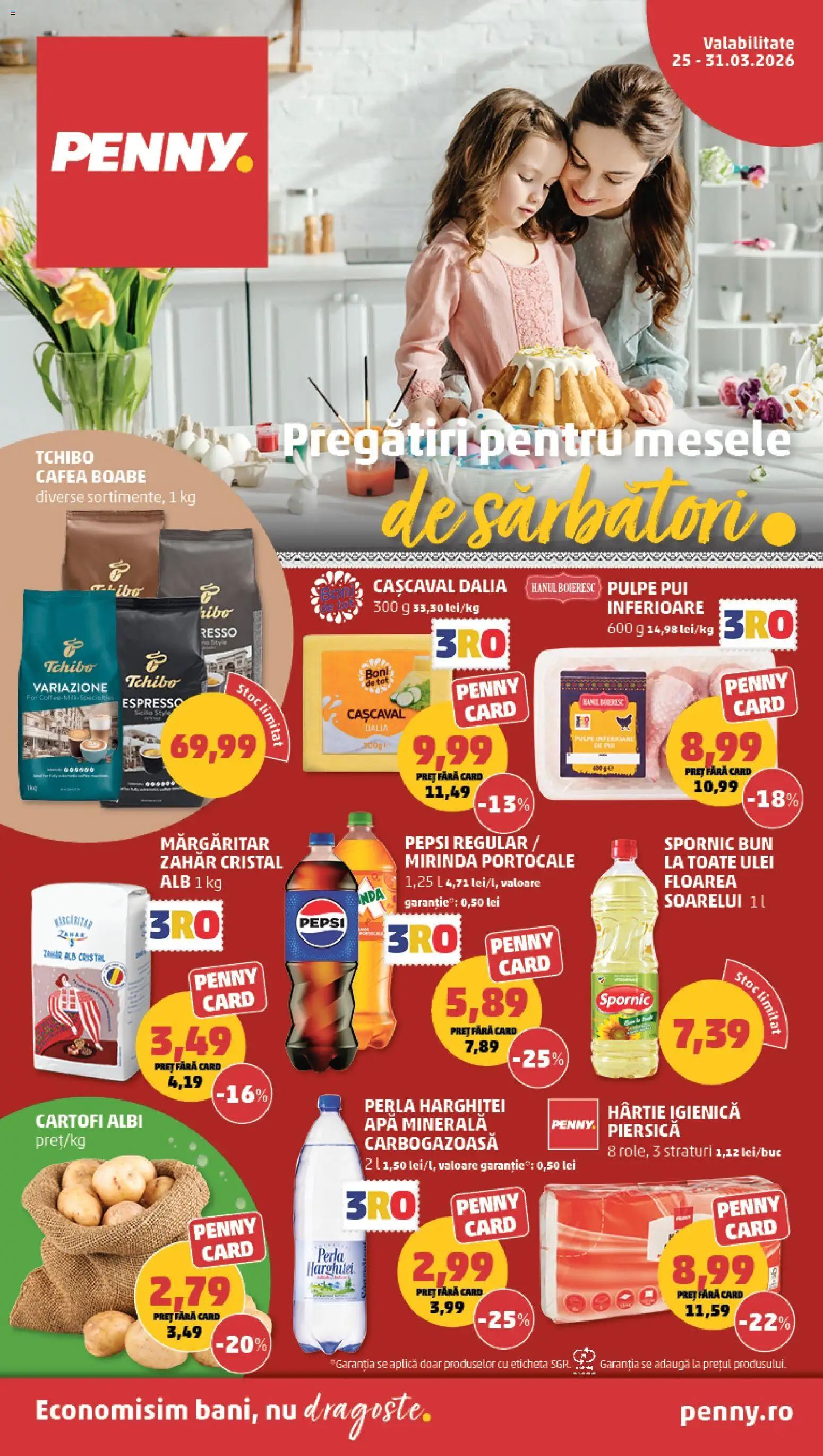 Noul catalog PENNY – valabil de la 25.03.2026 | Pagină: 1 | Produse: Piersică, Hacıyatmaz Kedi Oyuncağı, Ulei, Cartofi