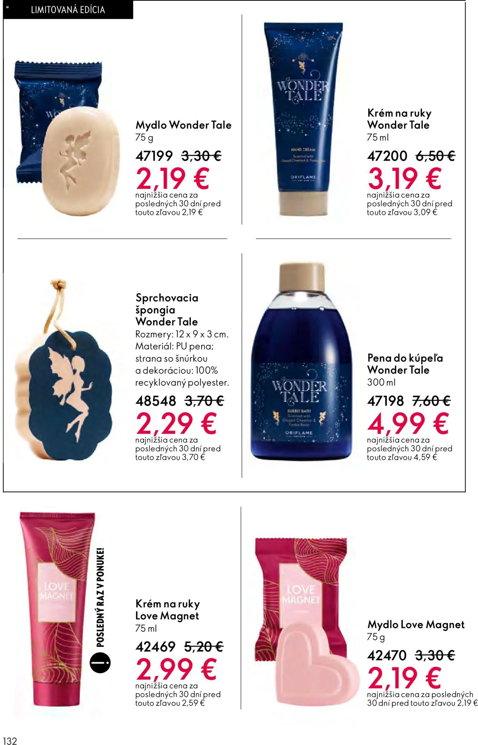 Nové Oriflame akcie – leták je platný od 27.05.2026 | Strana: 132 | Produkty: Krém na ruky, Mydlo, Pena do kúpeľa, Krém
