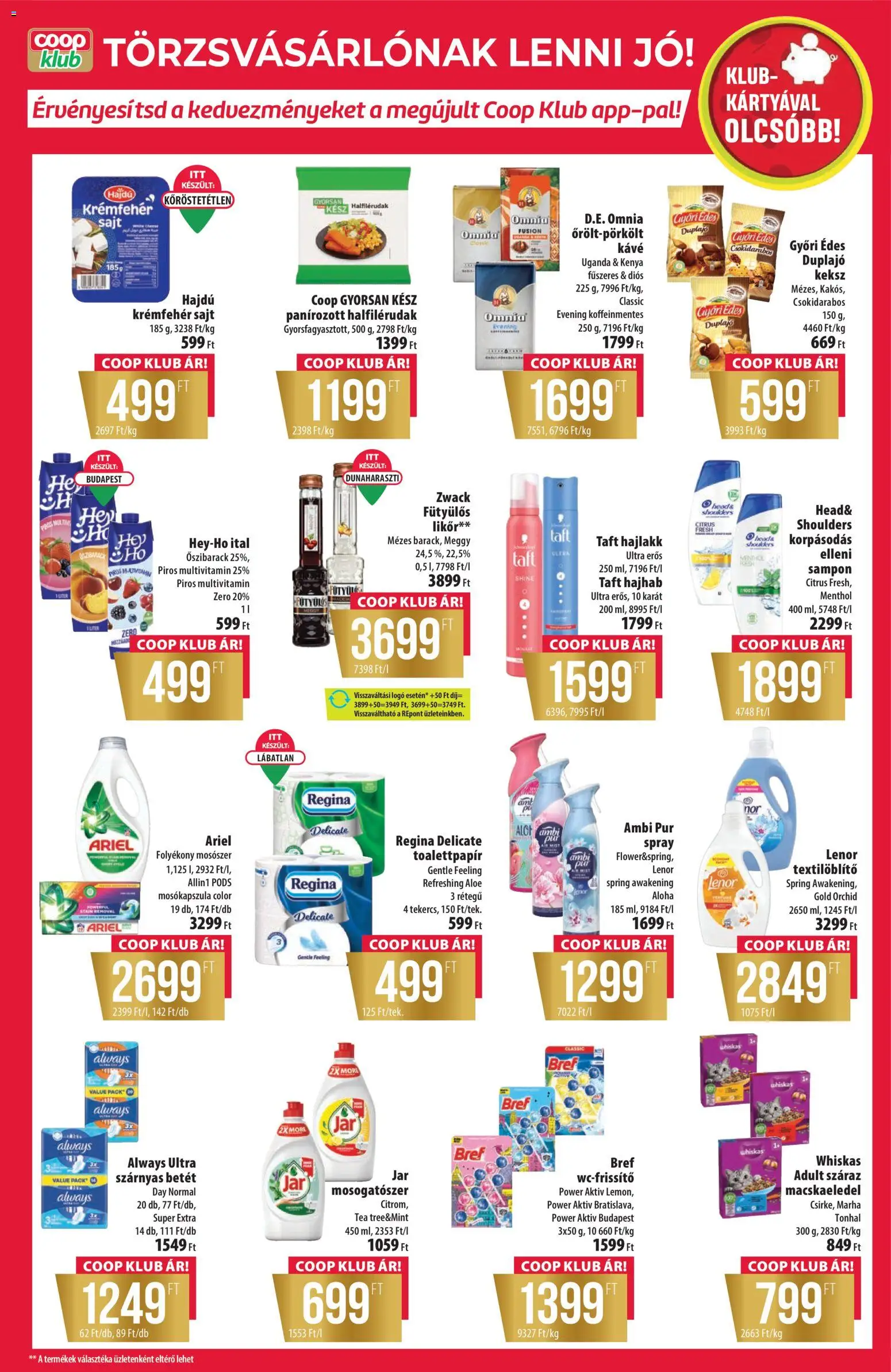 COOP akciós ujság - amely érvényes a következő dátumtól: 02.07.2026 | Oldal: 11 | Termékek: Őszibarack, Macskaeledel, Mosókapszula, Hajlakk