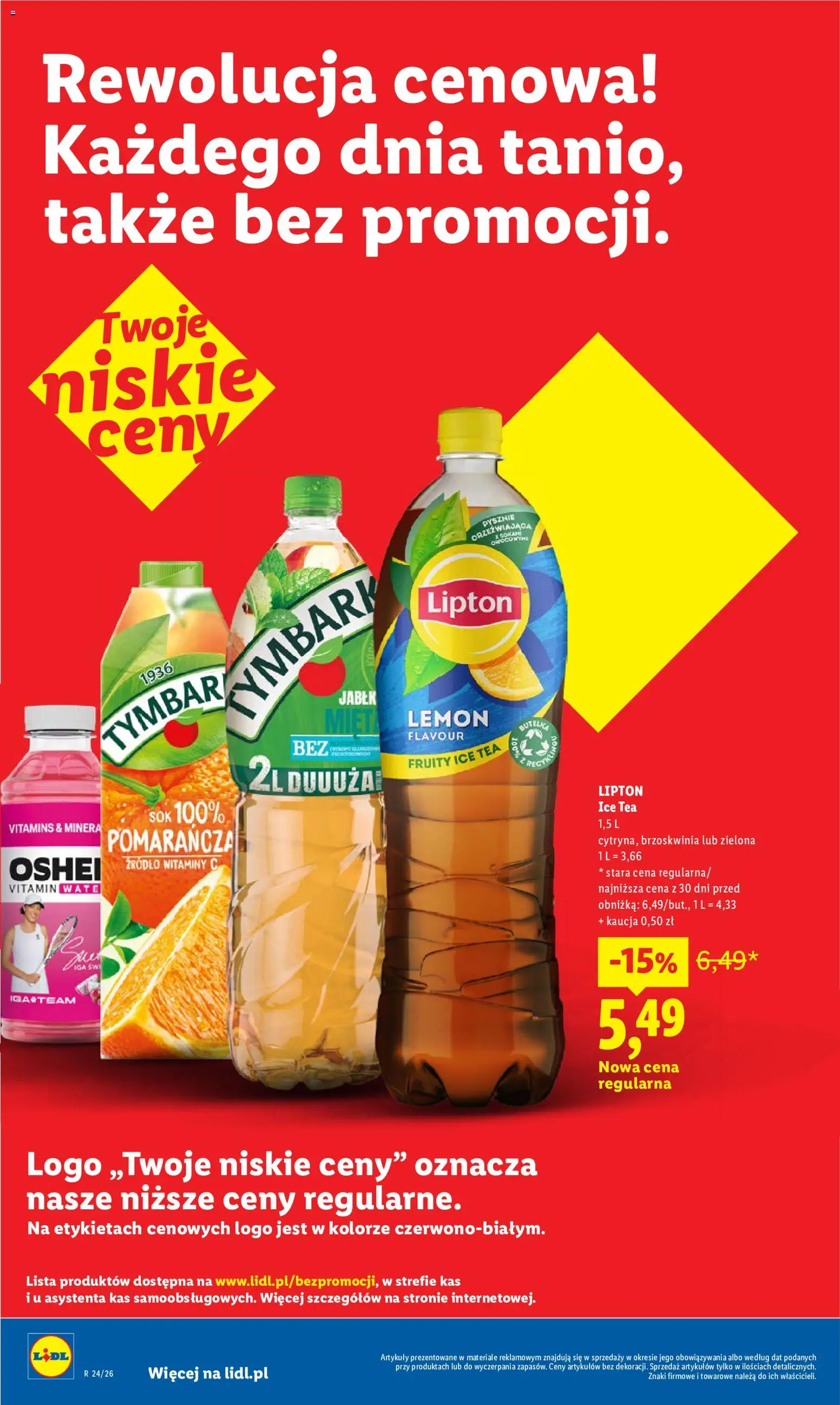 Lidl gazetka - Oszczędzaj każdego dnia od 04.07.2026 | Strona: 4 | Produkty: Tymbark, Oshee, Mięta, Sok
