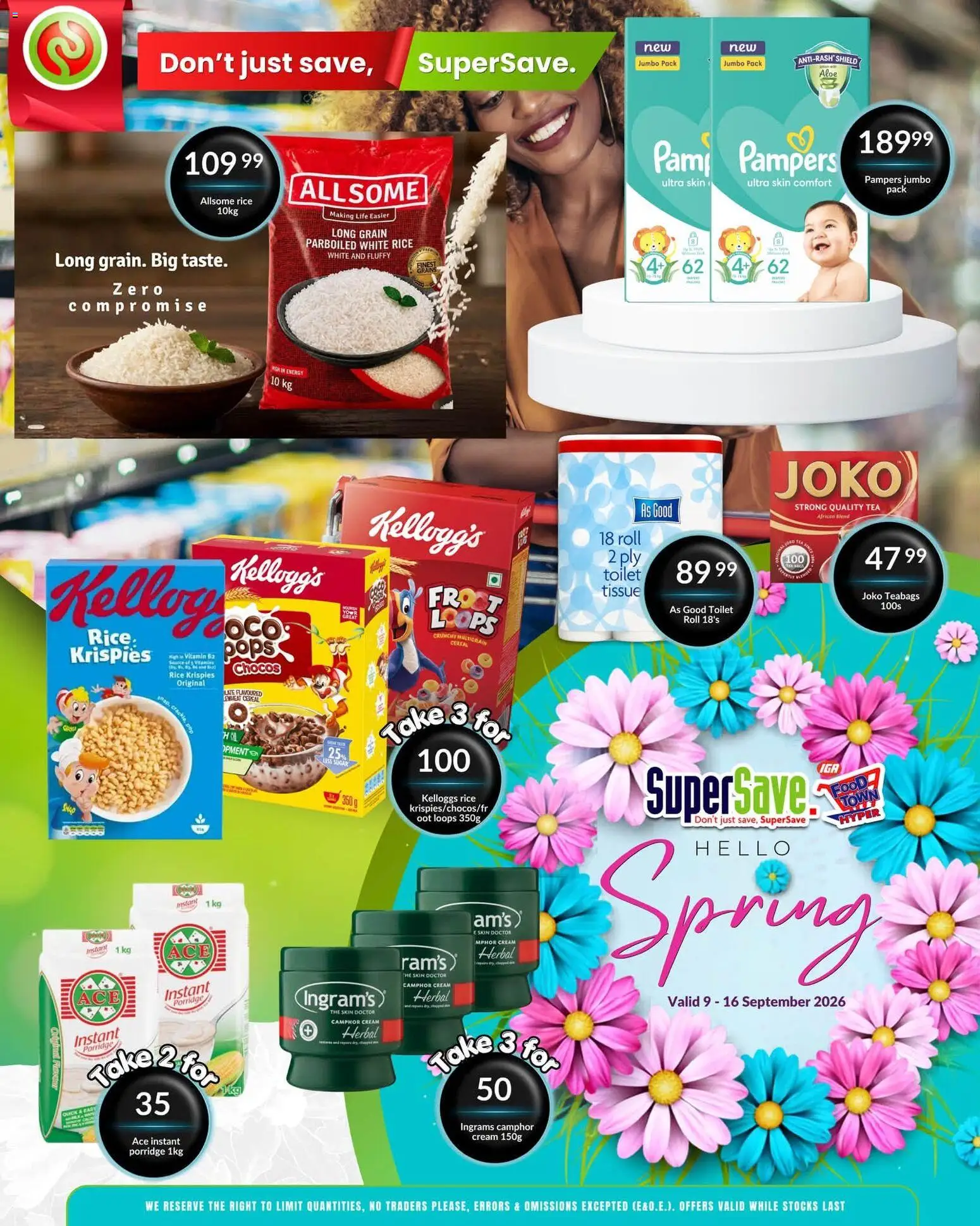 New Super Save catalogue – valid from 09/09/2026 | Page: 3 | Products: Toilet, Tea, Cream, Sugar