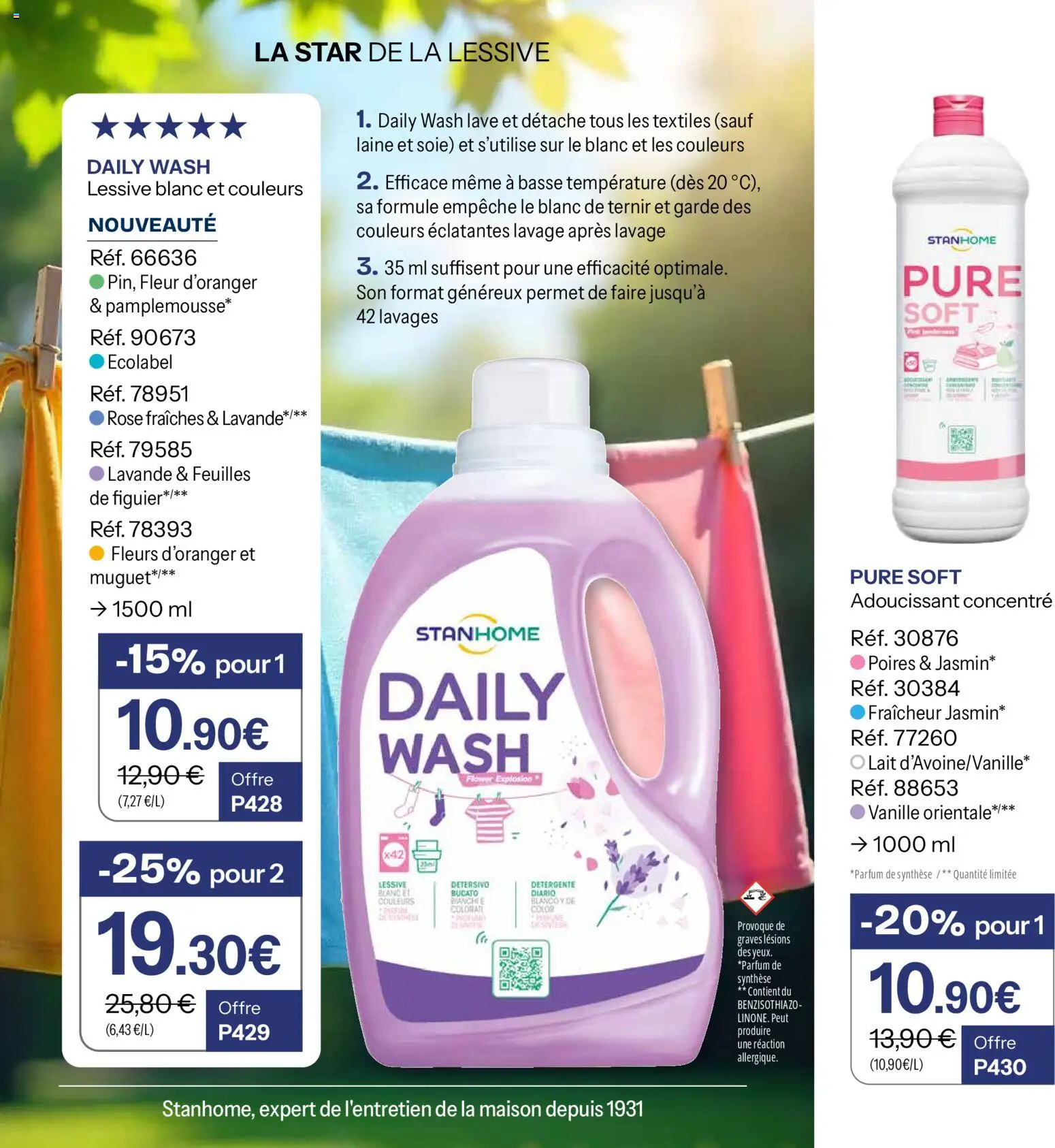 {H1} | Page: 18 | Produits: Lavande, Détergent, Lessive, Lait