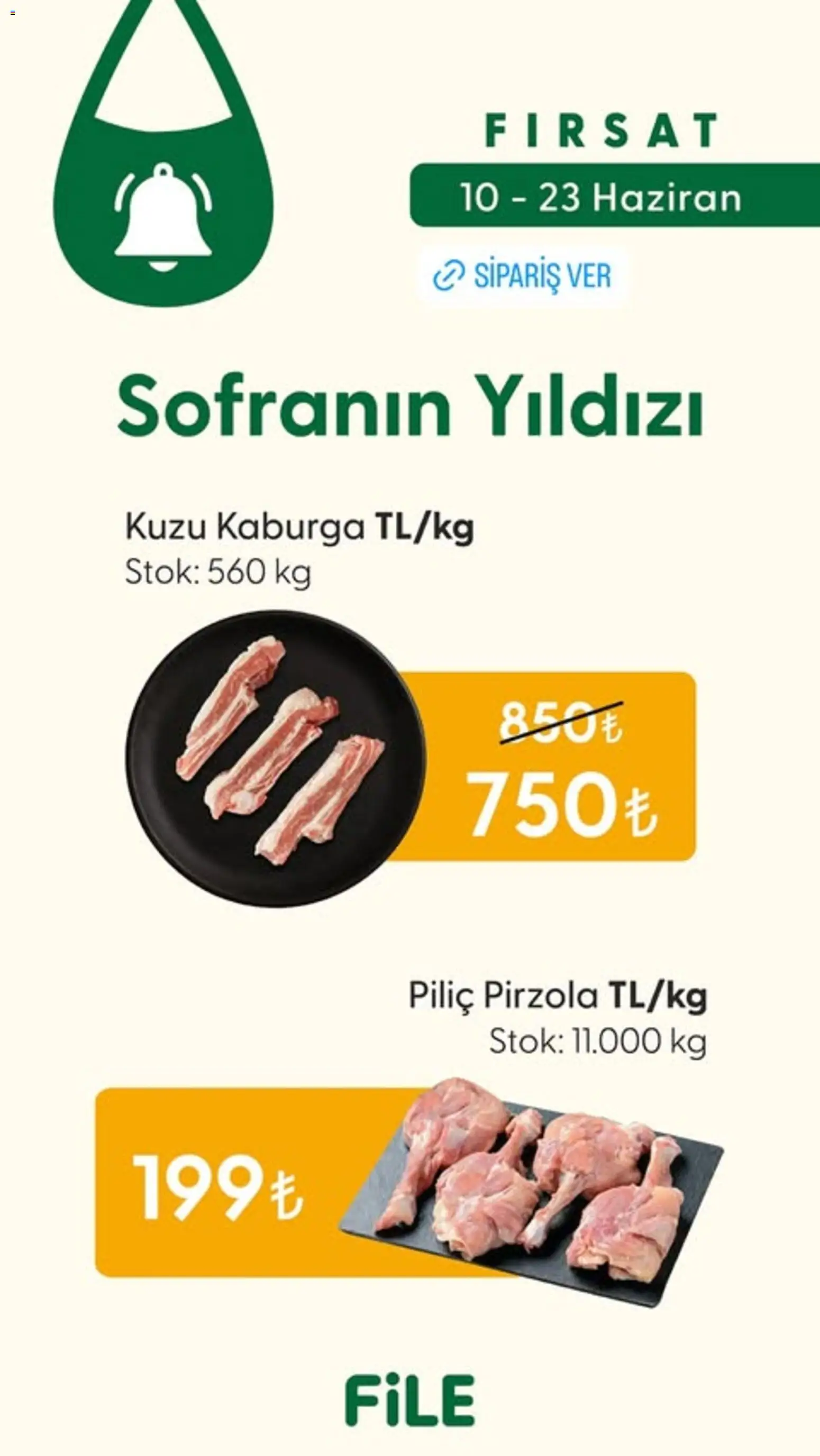 File Market İndirim - 10.06.2026 tarihinden itibaren geçerlidir | Sayfa: 1 | Ürünler: Piliç, Pirzola