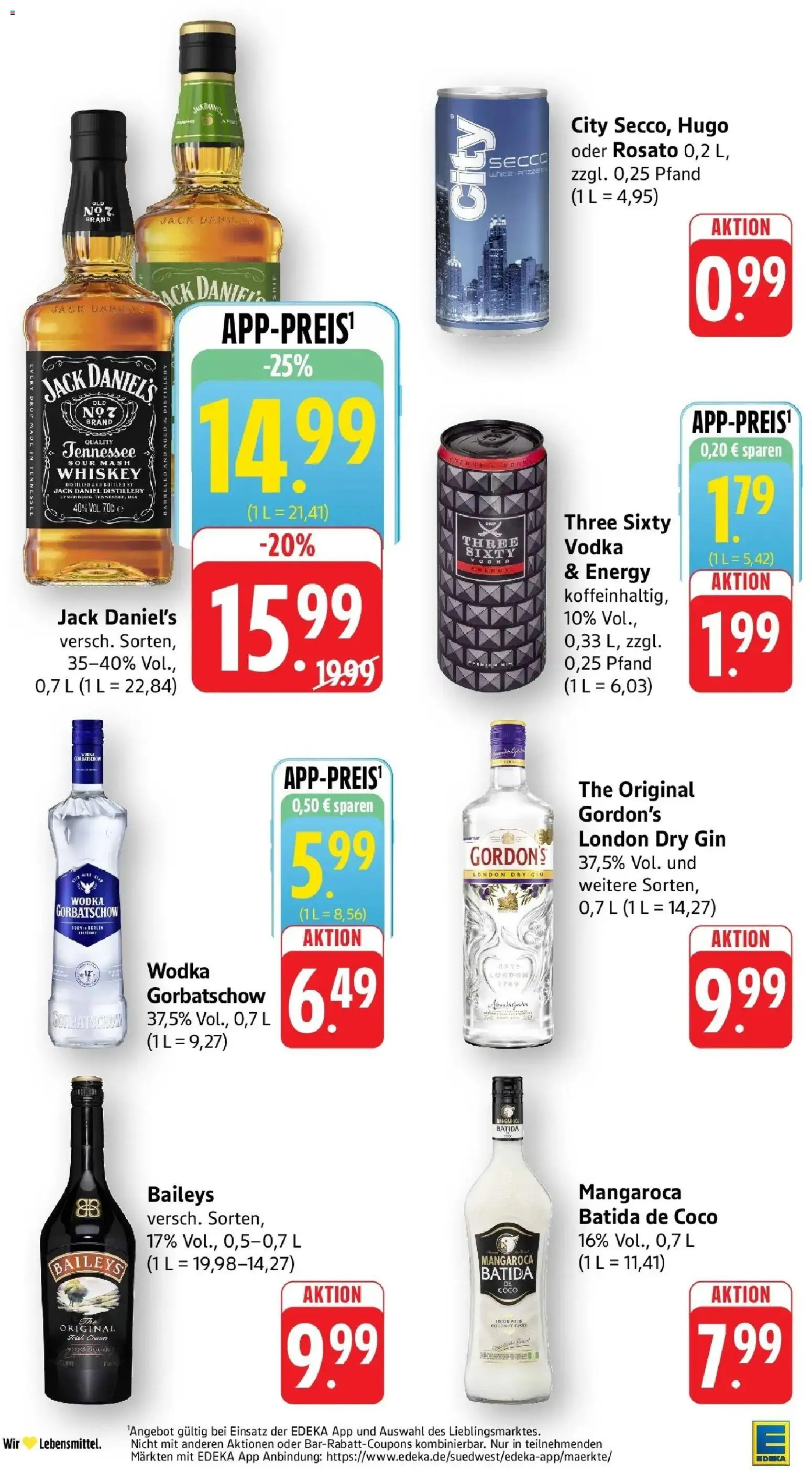 Edeka Prospekt Trier – gültig ab 08.06.2026 | Seite: 38 | Produkte: Energy, Batida de coco, Vodka, Hugo