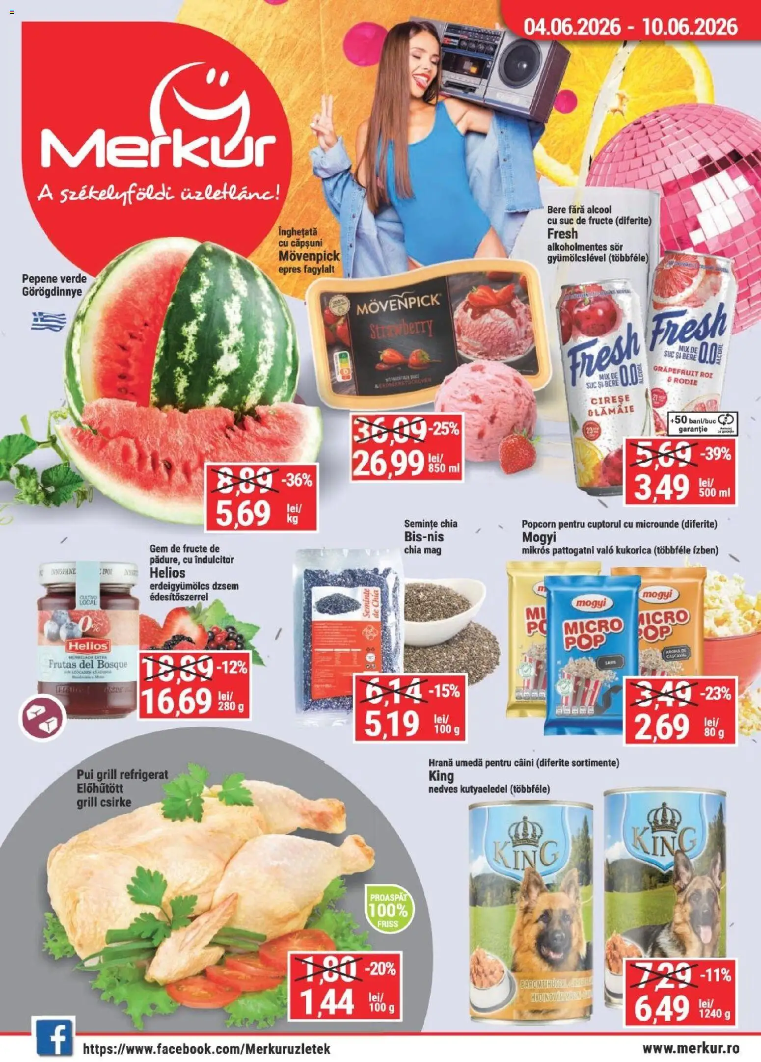 Noul catalog Merkur – valabil de la 04.06.2026 | Pagină: 1 | Produse: Pepene Verde, Hacıyatmaz Kedi Oyuncağı, Suc, Căpșuni