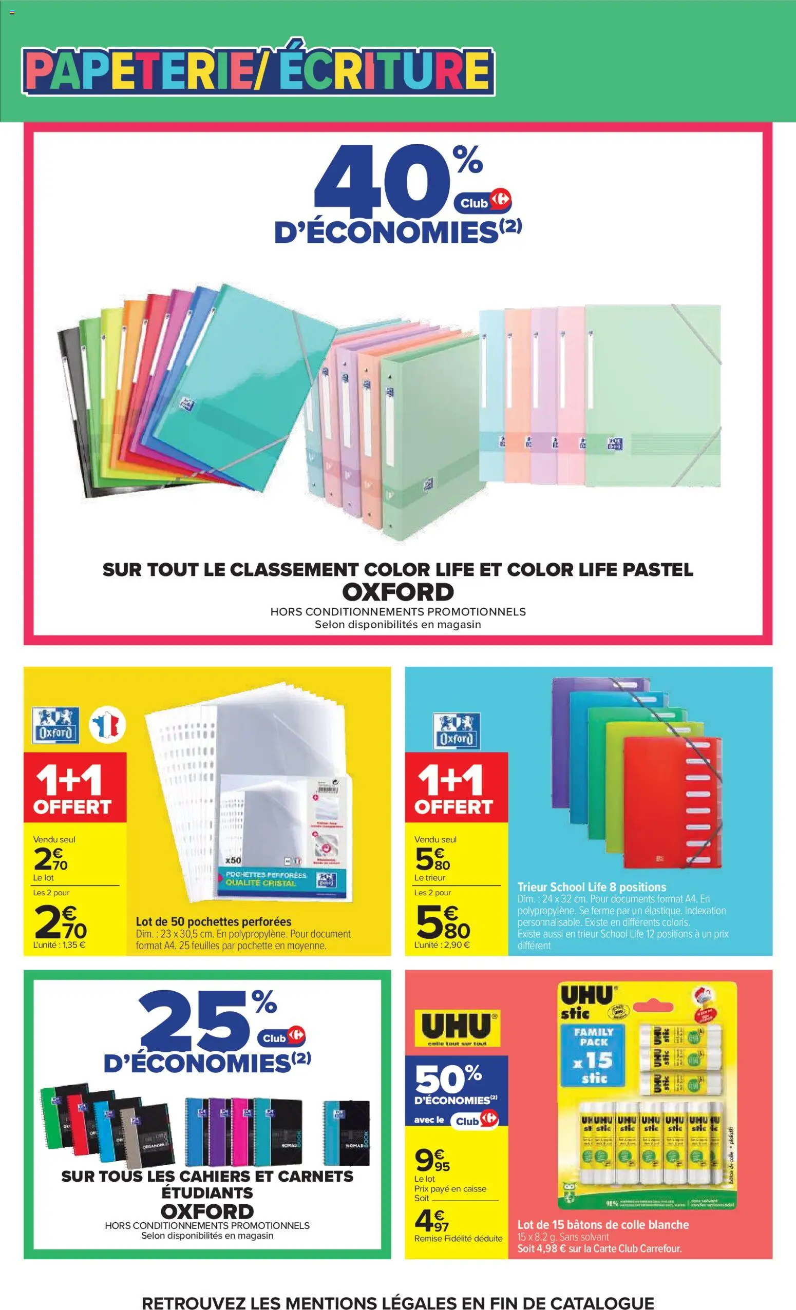 {H1} | Page: 63 | Produits: Carnets, Solvant, Colle, Cahiers