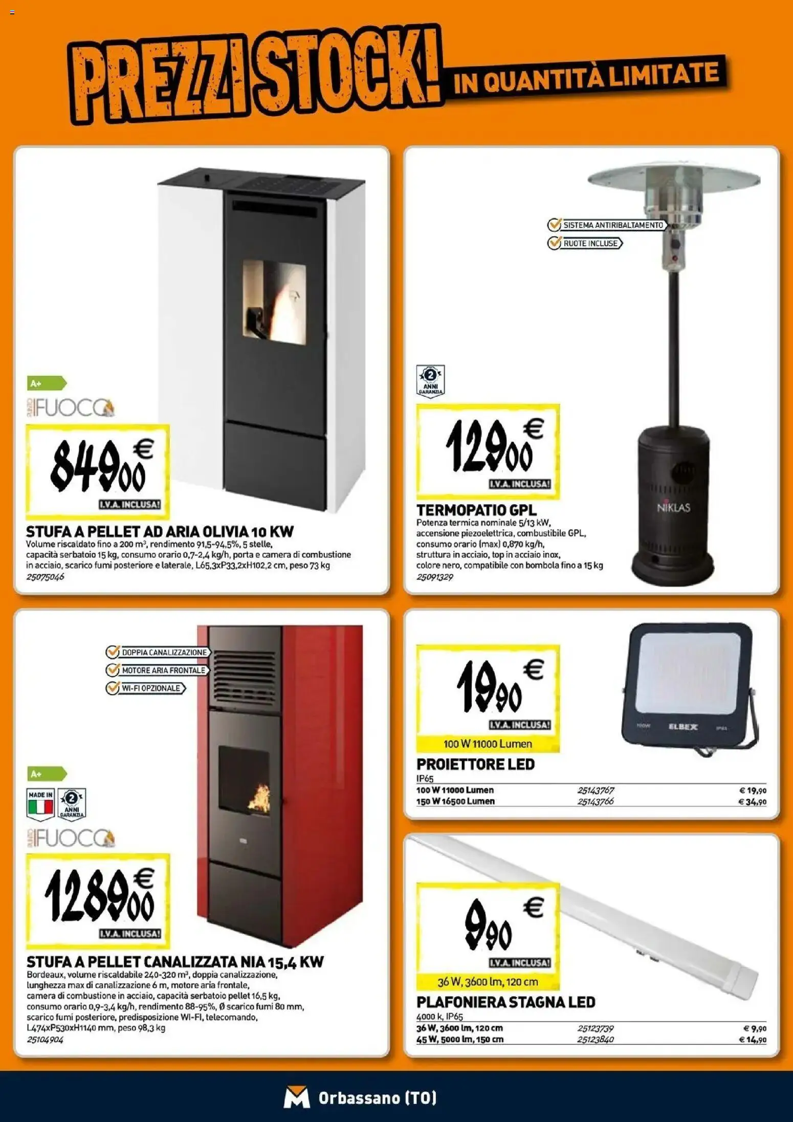 Volantino TECNOMAT del 29/10/2026 | Pagina: 9 | Prodotti: Porta, Stufa a pellet, Stufa, Top