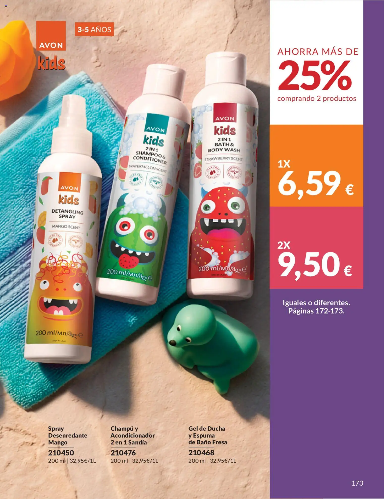 Catálogo AVON campaña 6 │ válido desde el 01.06.2026 | Página: 173 | Productos: Acondicionador, Gel de ducha, Ρούτερ, Baño