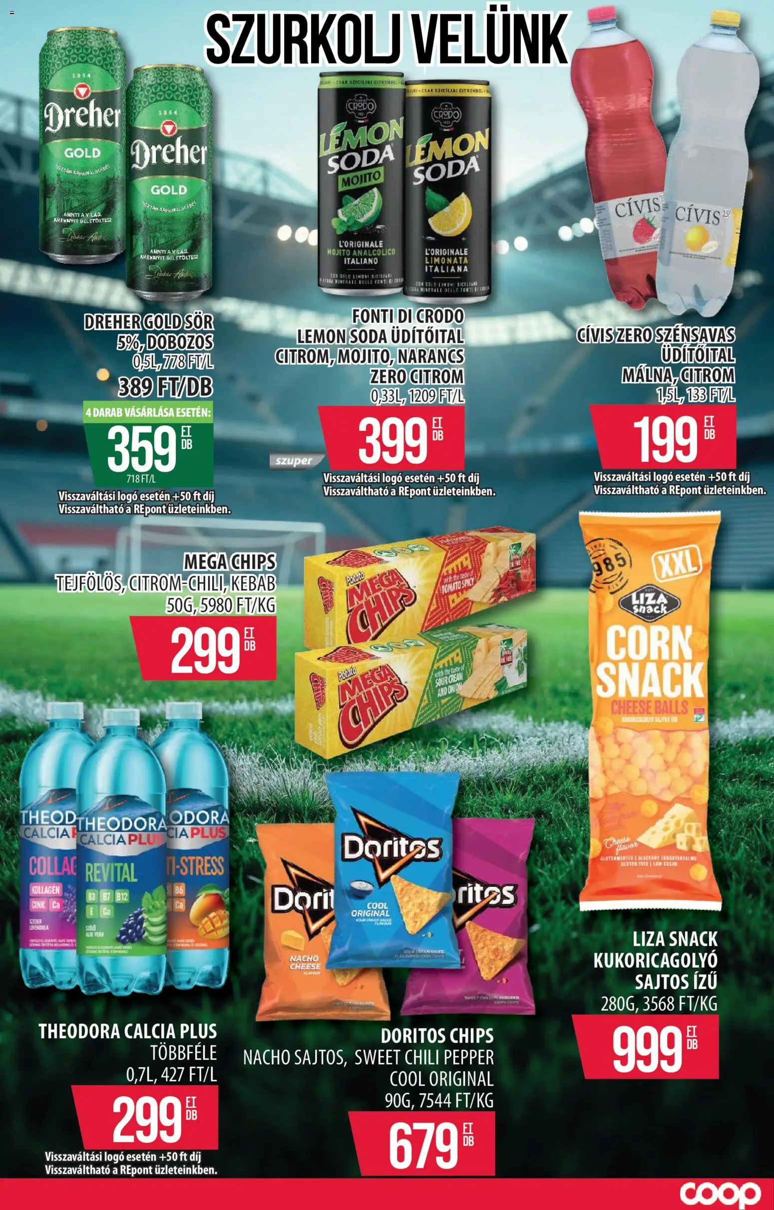 COOP Szolnok akciós ujság - amely érvényes a következő dátumtól: 2026.07.09. | Oldal: 14 | Termékek: Chili, Chips, Sör, Citrom