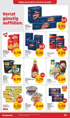 Penny Markt Flugblatt ab 04.10.2026 gültig | Seite: 12 | Produkte: Ketchup, Mais, Barilla, Spaghetti