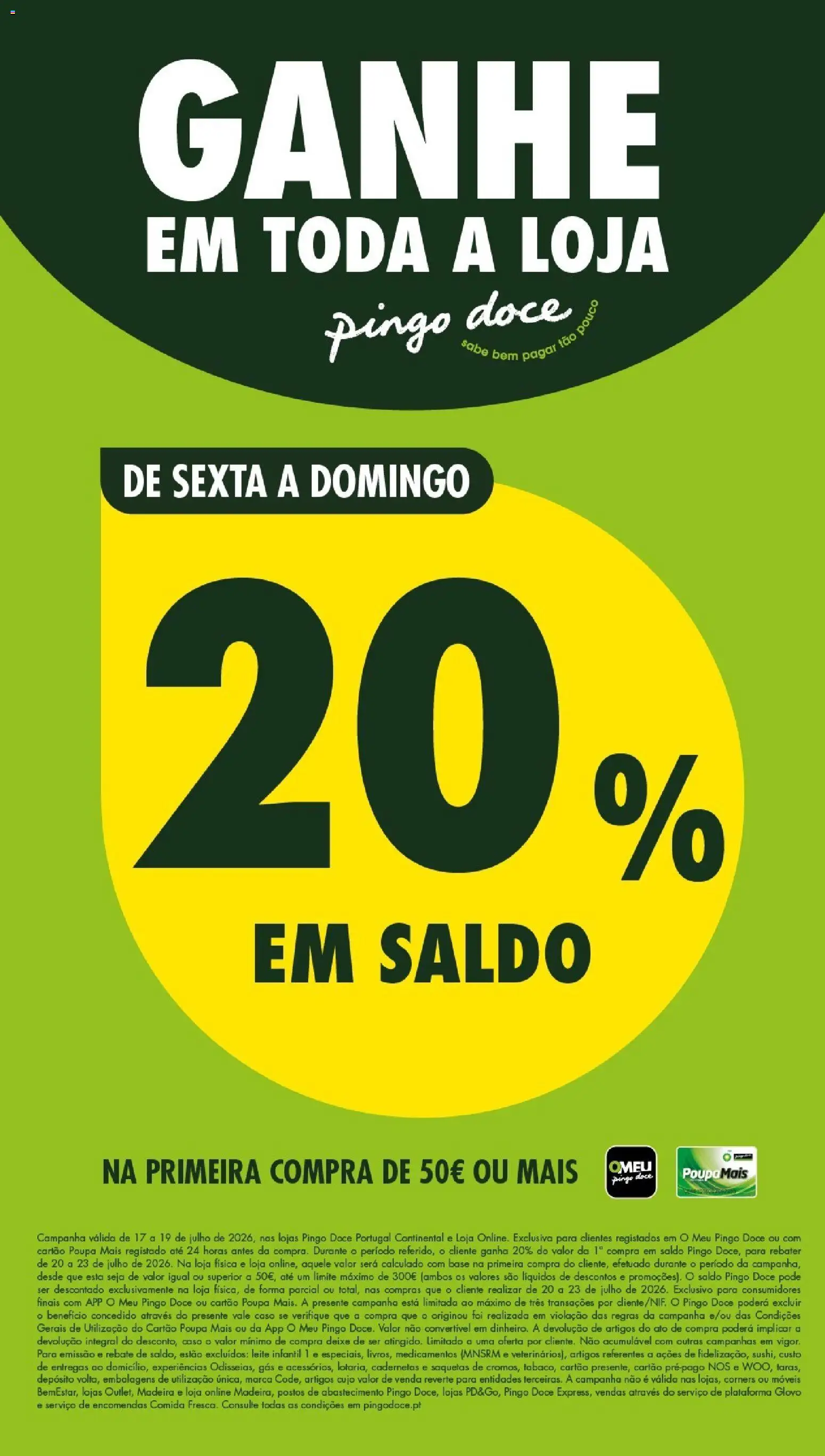 Pingo Doce Poupe este Fim de Semana │ válido de 17/07/2026 | Página: 1 | Produtos: Base, Leite infantil, Leite