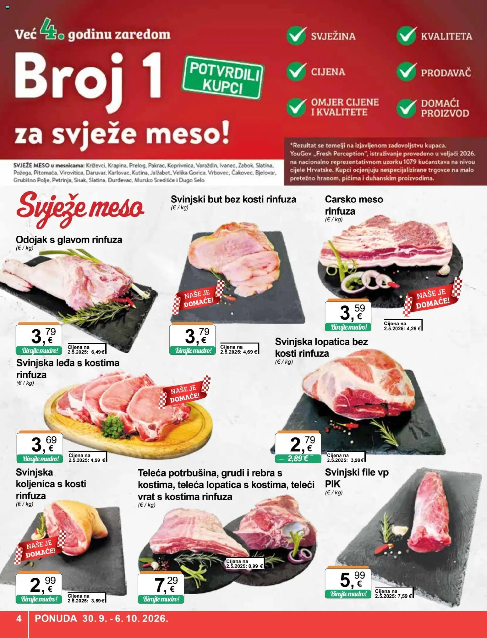 KTC katalog | vrijedi od 30.09.2026 | Stranica: 4 | Proizvodi: Vrat, Svinjski but, Meso, Svježe meso