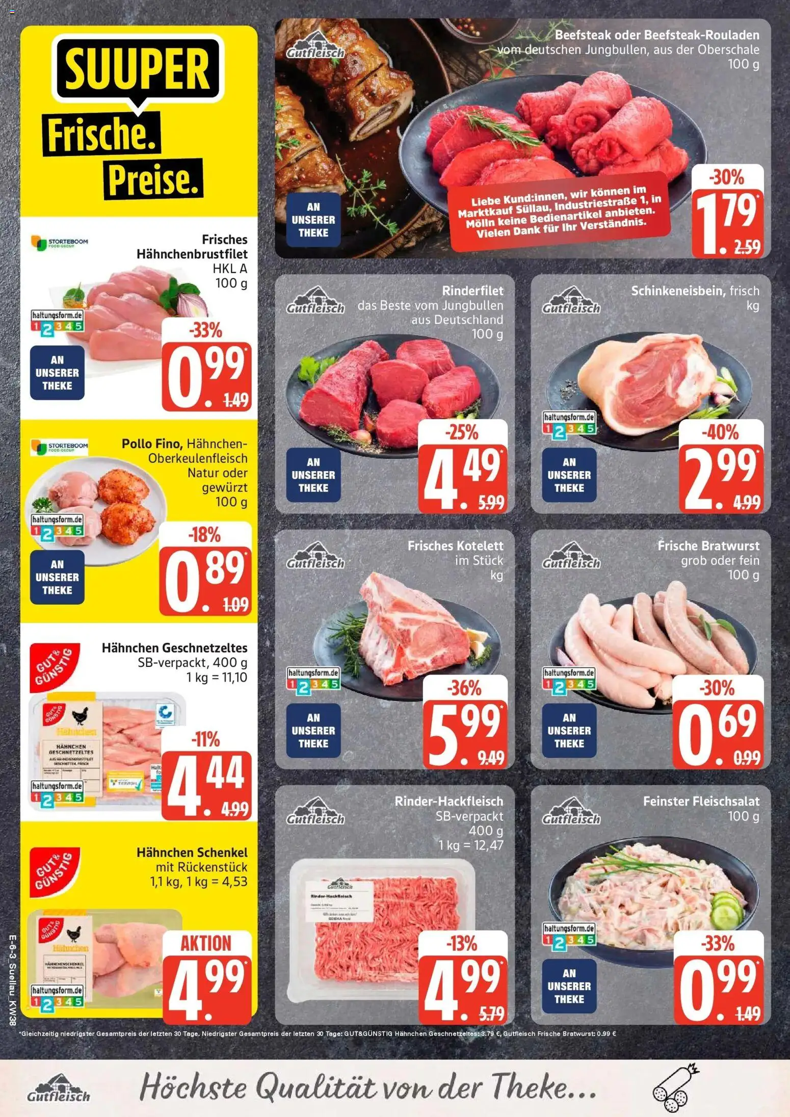 Edeka Prospekt Lübeck (ab 14.09.2026) » Angebote Online | Seite: 8 | Produkte: Hahnchen, Theke, Rinderfilet, Bratwurst
