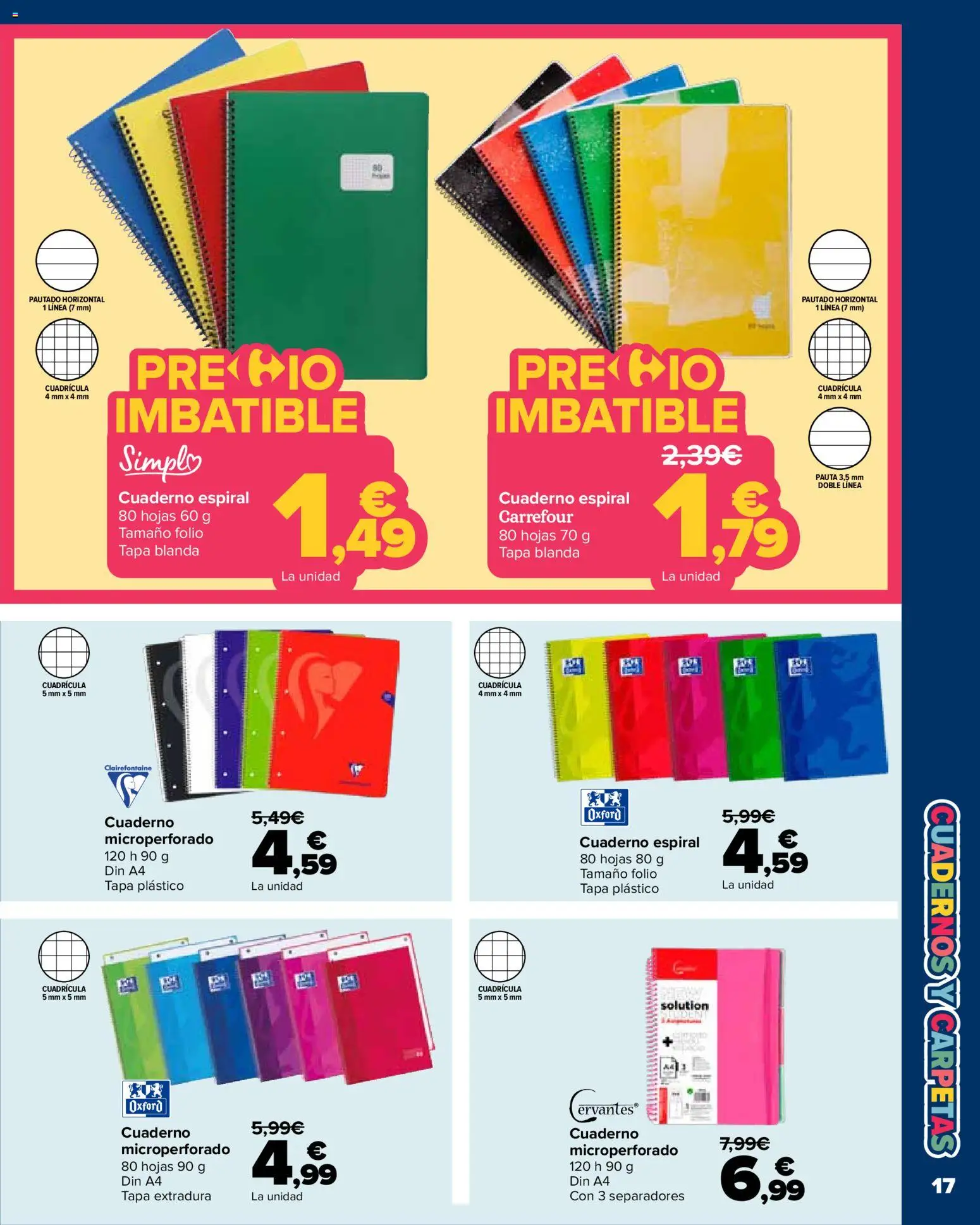 Carrefour Vuelta al cole │ válido desde el 18/08/2026 | Página: 17 | Productos: Cuadernos