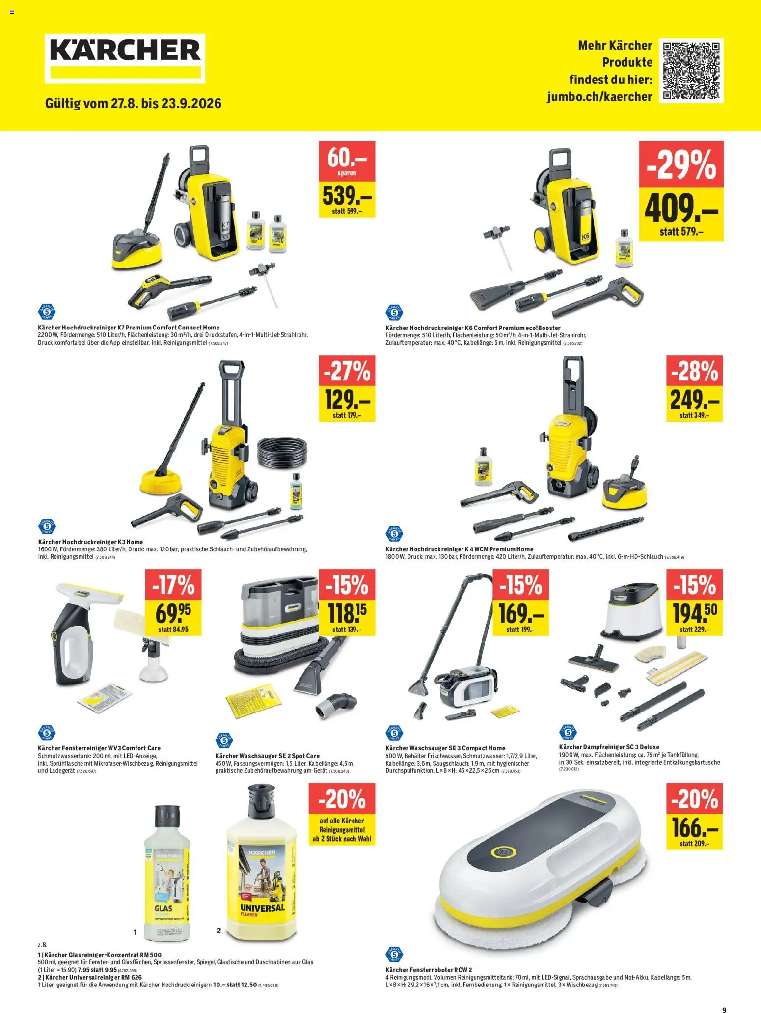 Jumbo aktionen – gültig ab 27.08.2026 | Seite: 9 | Produkte: Reinigungsmittel, Glas, Ladegerät
