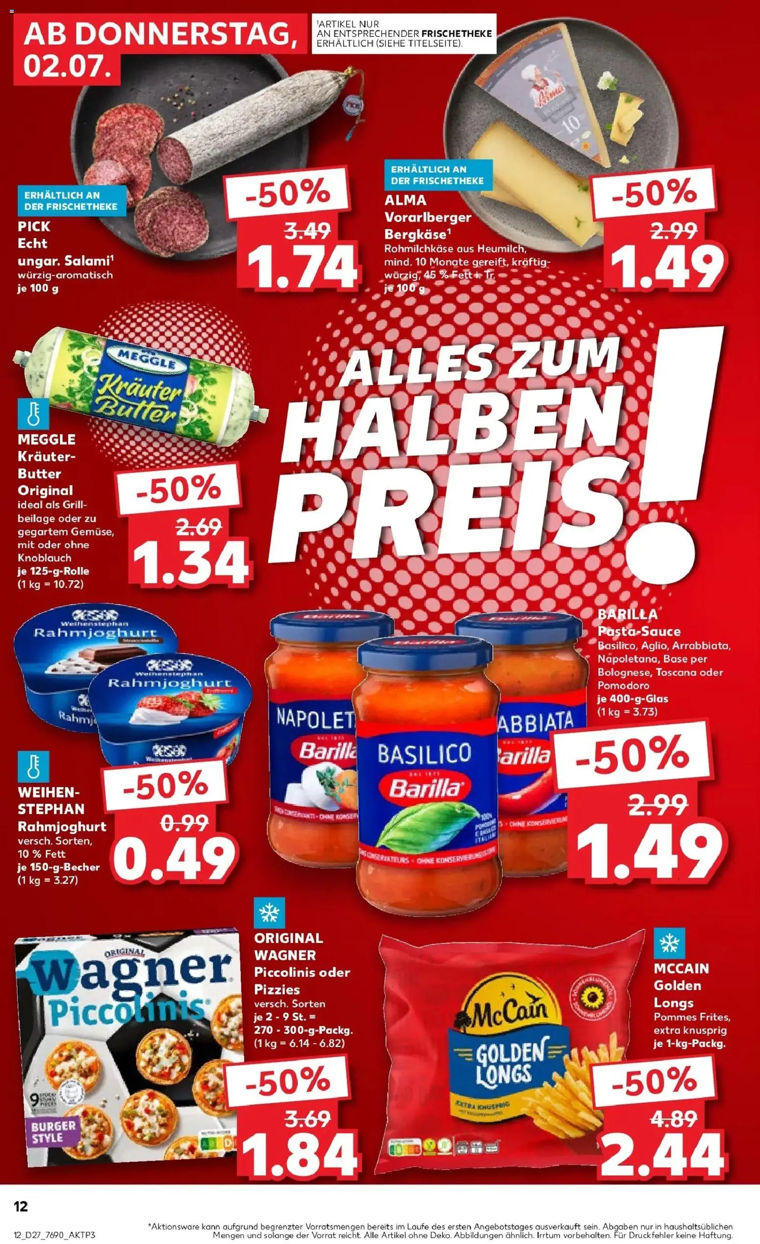 Kaufland Prospekt Peißenberg – gültig ab 29.06.2026 | Seite: 23 | Produkte: Butter, Burger, McCain, Piccolinis