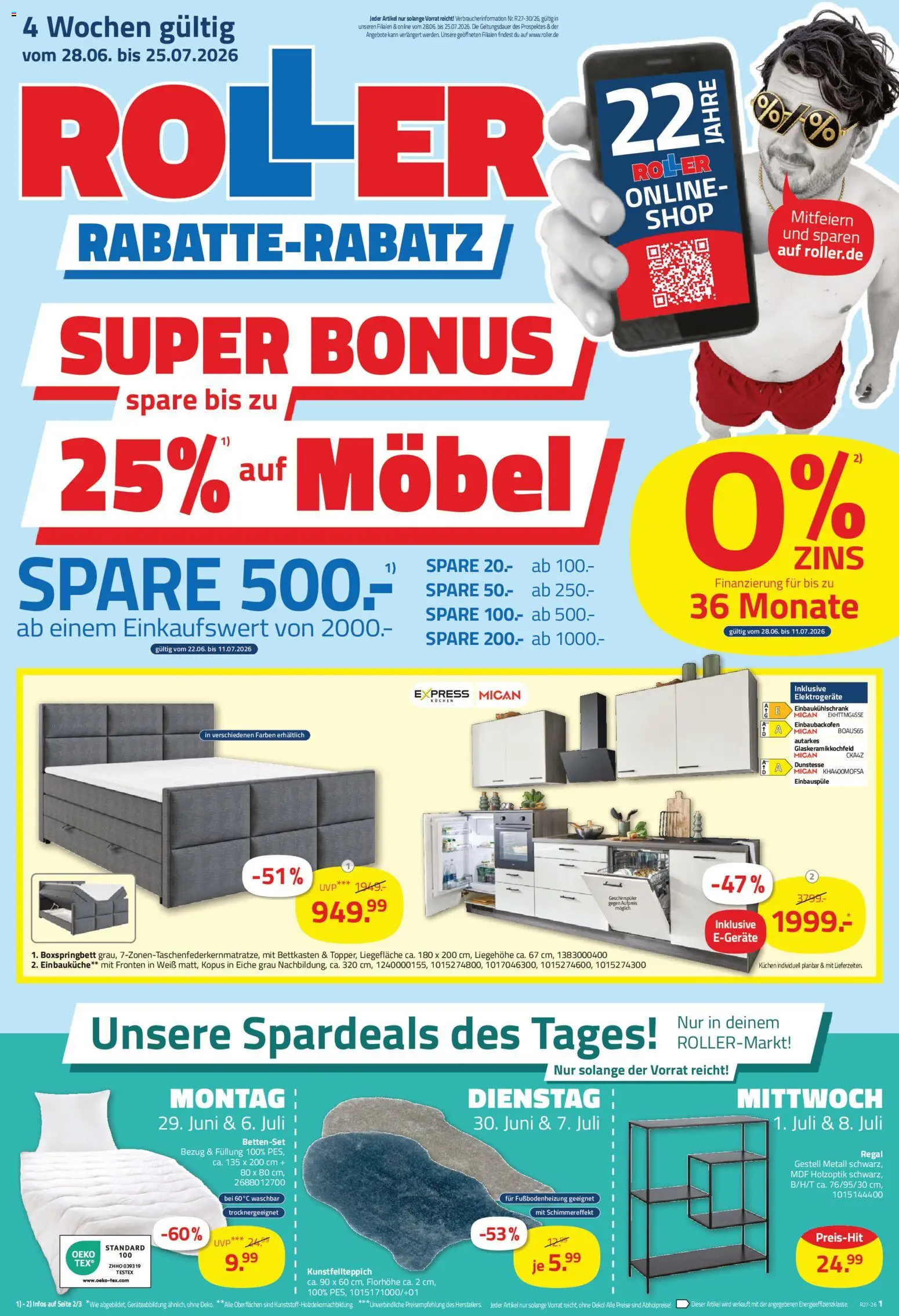 Roller Prospekt – gültig ab 28.06.2026 | Seite: 1