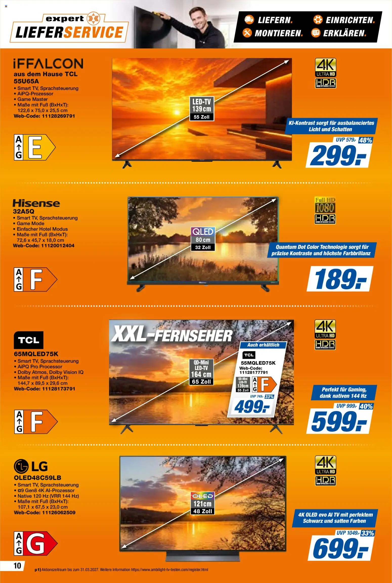 Expert Prospekt – gültig ab 04.09.2026 | Seite: 10 | Produkte: Hisense, TV