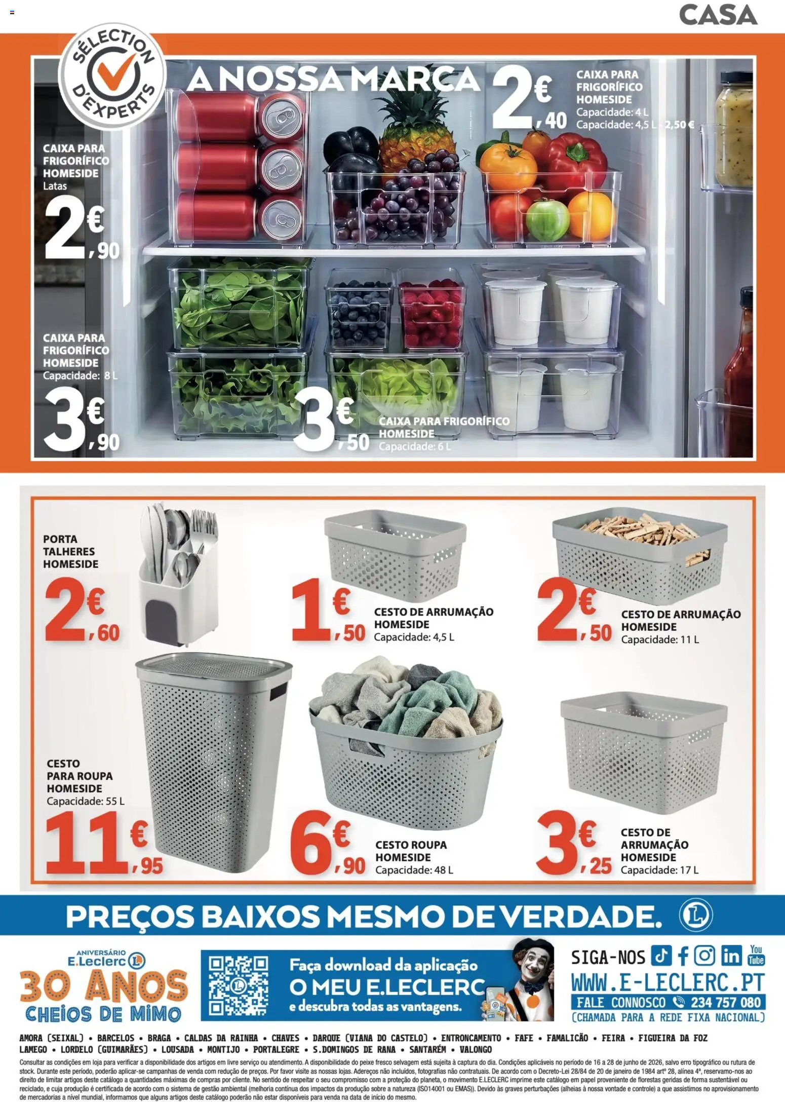 E.Leclerc folheto Especial Marca Guia │ válido de 16.06.2026 | Página: 16 | Produtos: Porta, Faca, Frigorífico, Talheres