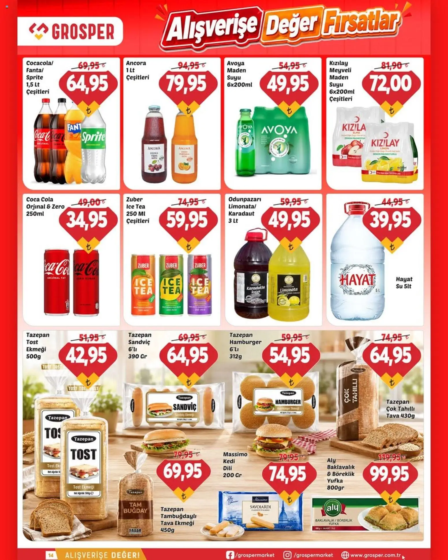 Grosper Katalog - 15 Temmuz 2026 tarihinden itibaren geçerlidir | Sayfa: 13 | Ürünler: Portakal, Limon, Sprite, Ice tea