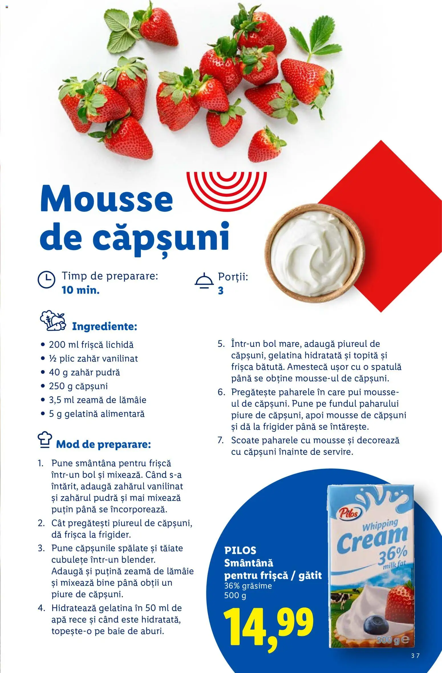 Noul catalog Lidl – valabil de la 07.09.2026 | Pagină: 37 | Produse: Frigider, Pui, Smântână, Apă
