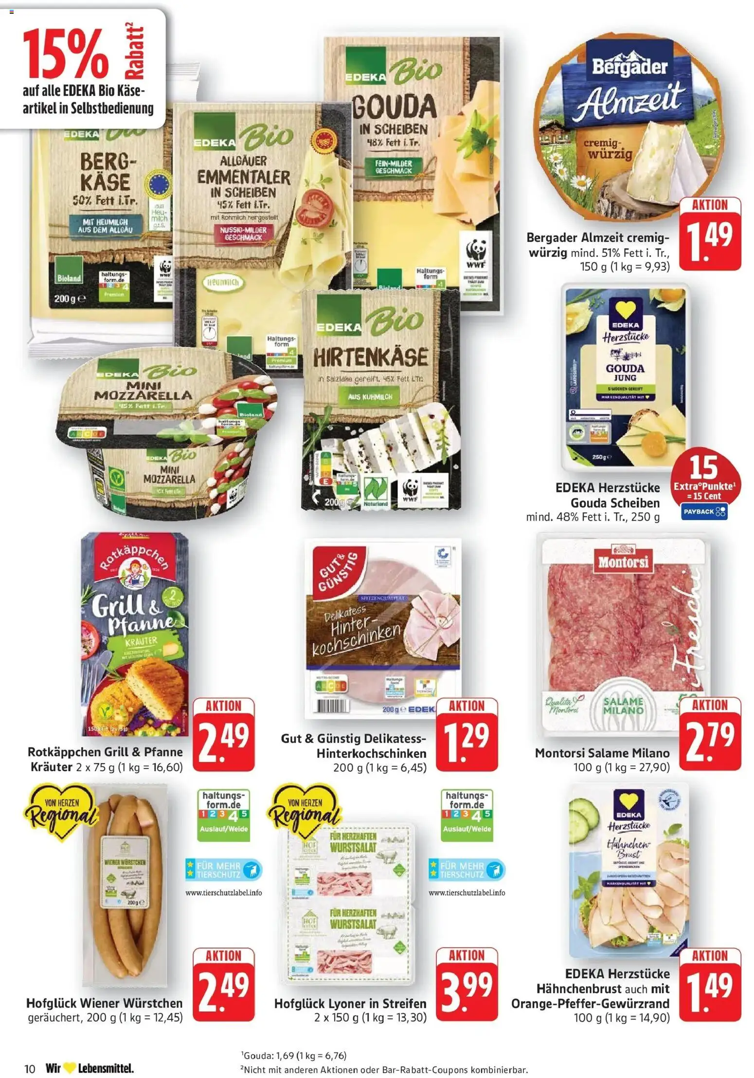 Edeka Prospekt Eislingen (ab 17.08.2026) » Angebote Online | Seite: 10 | Produkte: Grill, Hahnchen, Milch, Mozzarella