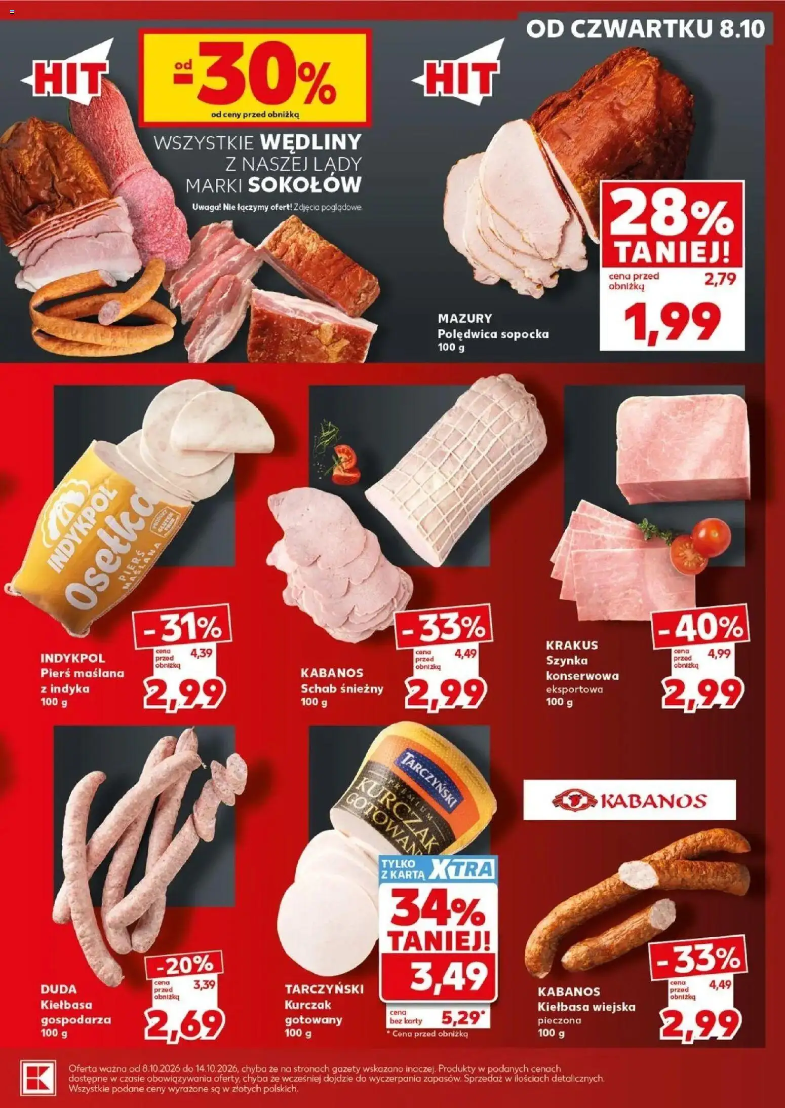 Kaufland gazetka - Super sobota od 08.10.2026 - od jutra PDF | Strona: 19 | Produkty: Kiełbasa, Karta, Osełka, Kabanos