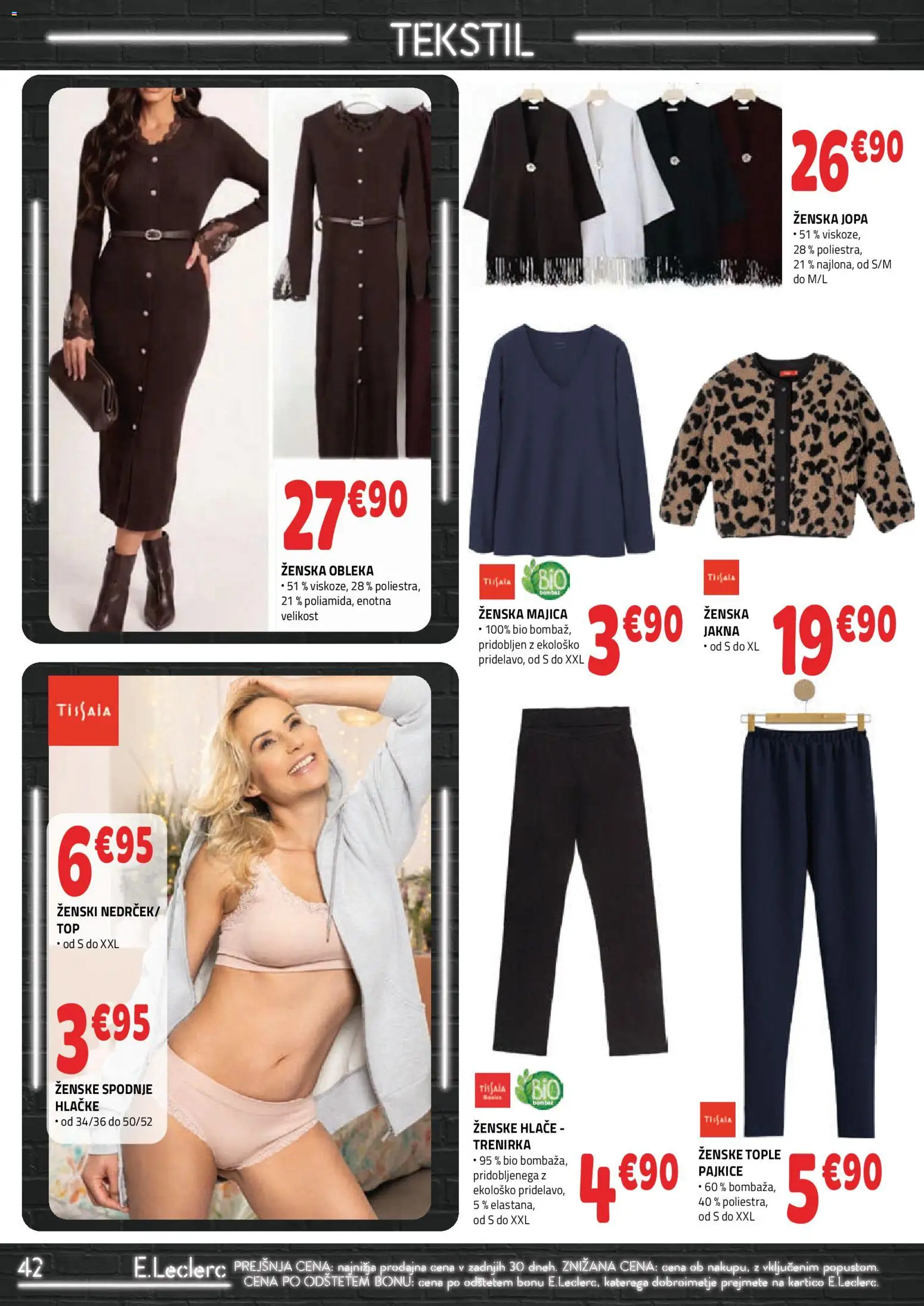 Novi E.leclerc katalog ponudbe – veljaven od 07.10.2026 | Stran: 2 | Izdelki: Pajkice, Majica, Jakna, Obleka