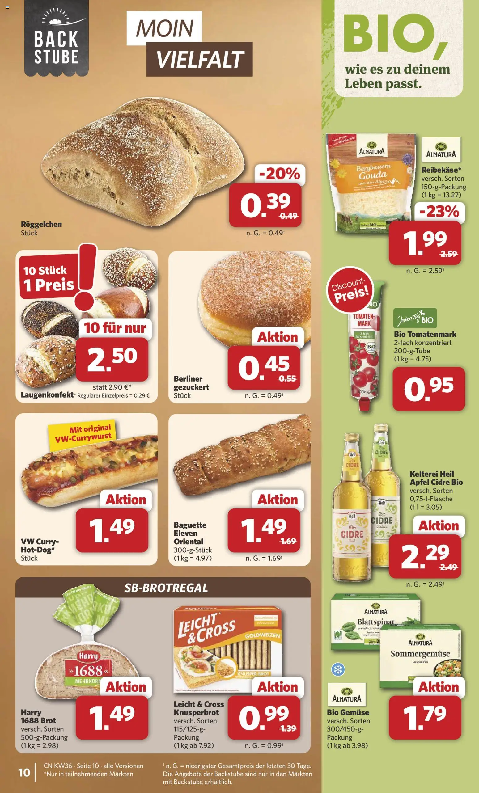 Combi Prospekt – gültig ab 31.08.2026 | Seite: 10 | Produkte: Berliner, Baguette, Gemüse, Brot
