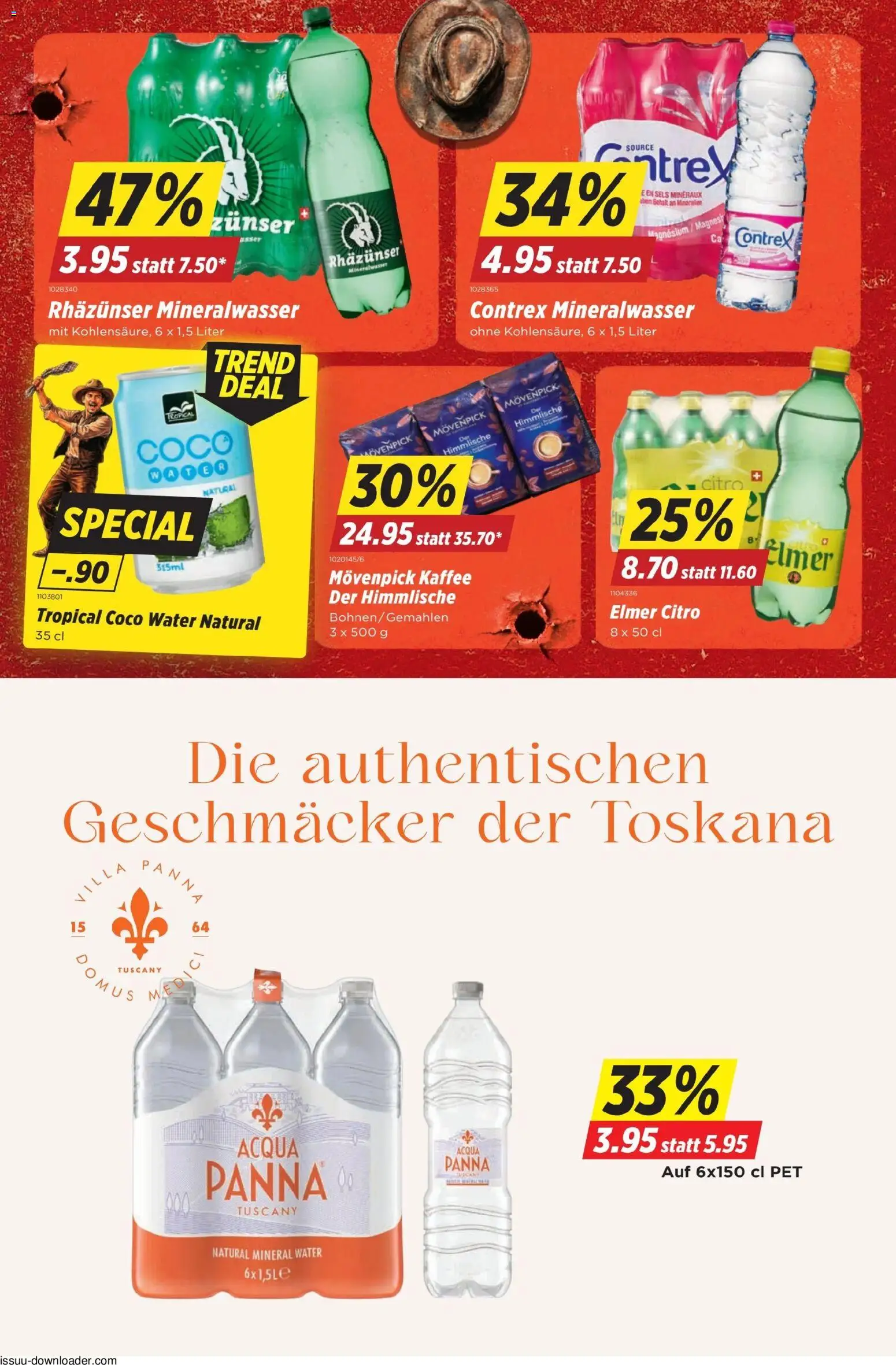 Denner aktionen – gültig ab 25.06.2026 | Seite: 16 | Produkte: Mineralwasser, Kaffee