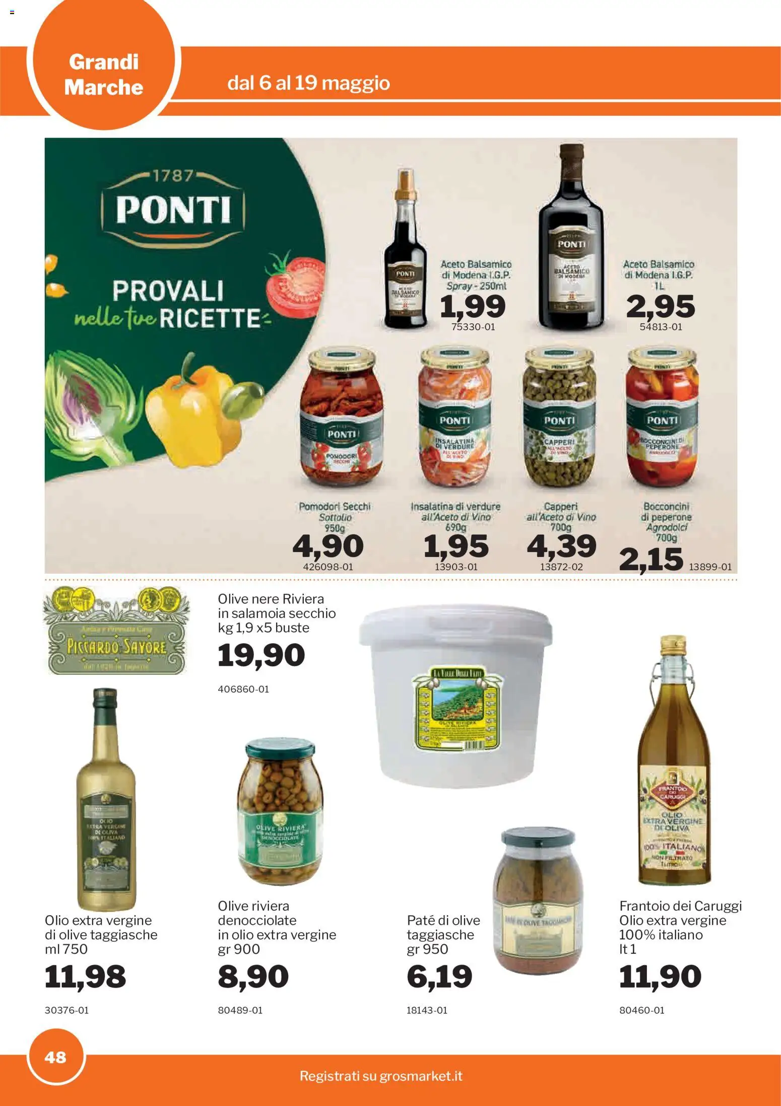 Volantino Sogegross del 06.05.2026 | Pagina: 48 | Prodotti: Paté, Secchio, Olio extra vergine, Pomodori secchi