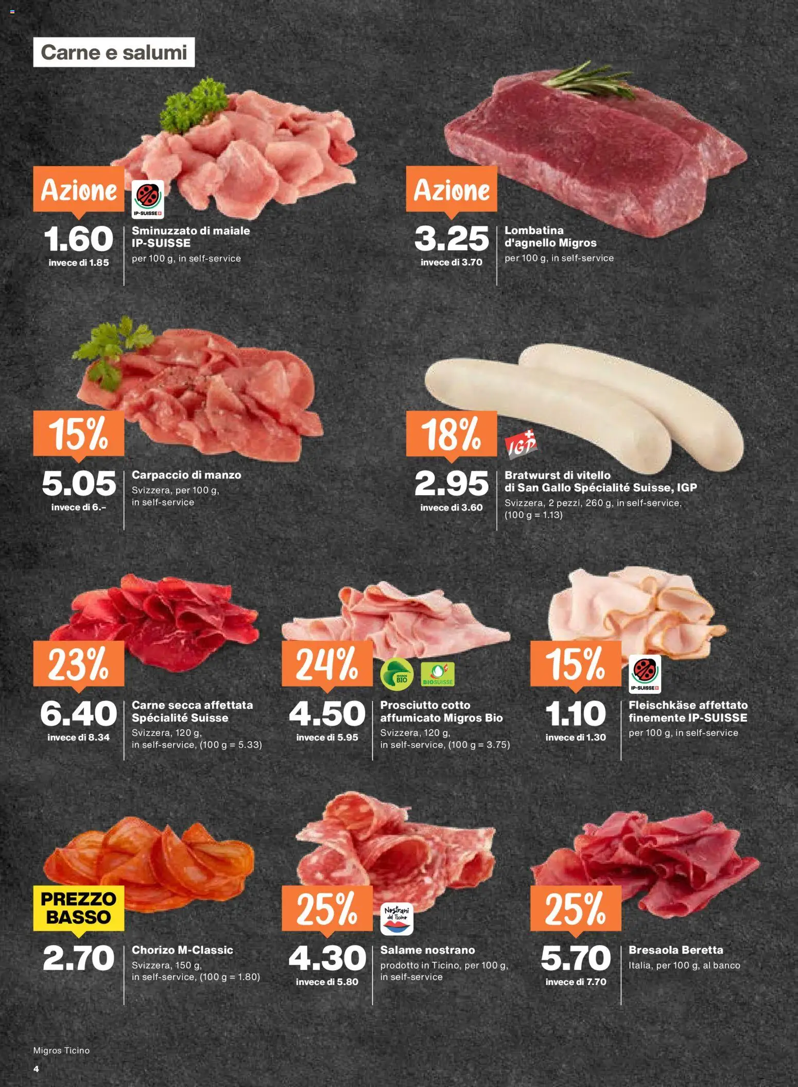 Migros aktionen IT – gültig ab 29.10.2026 | Seite: 4 | Produkte: Salami