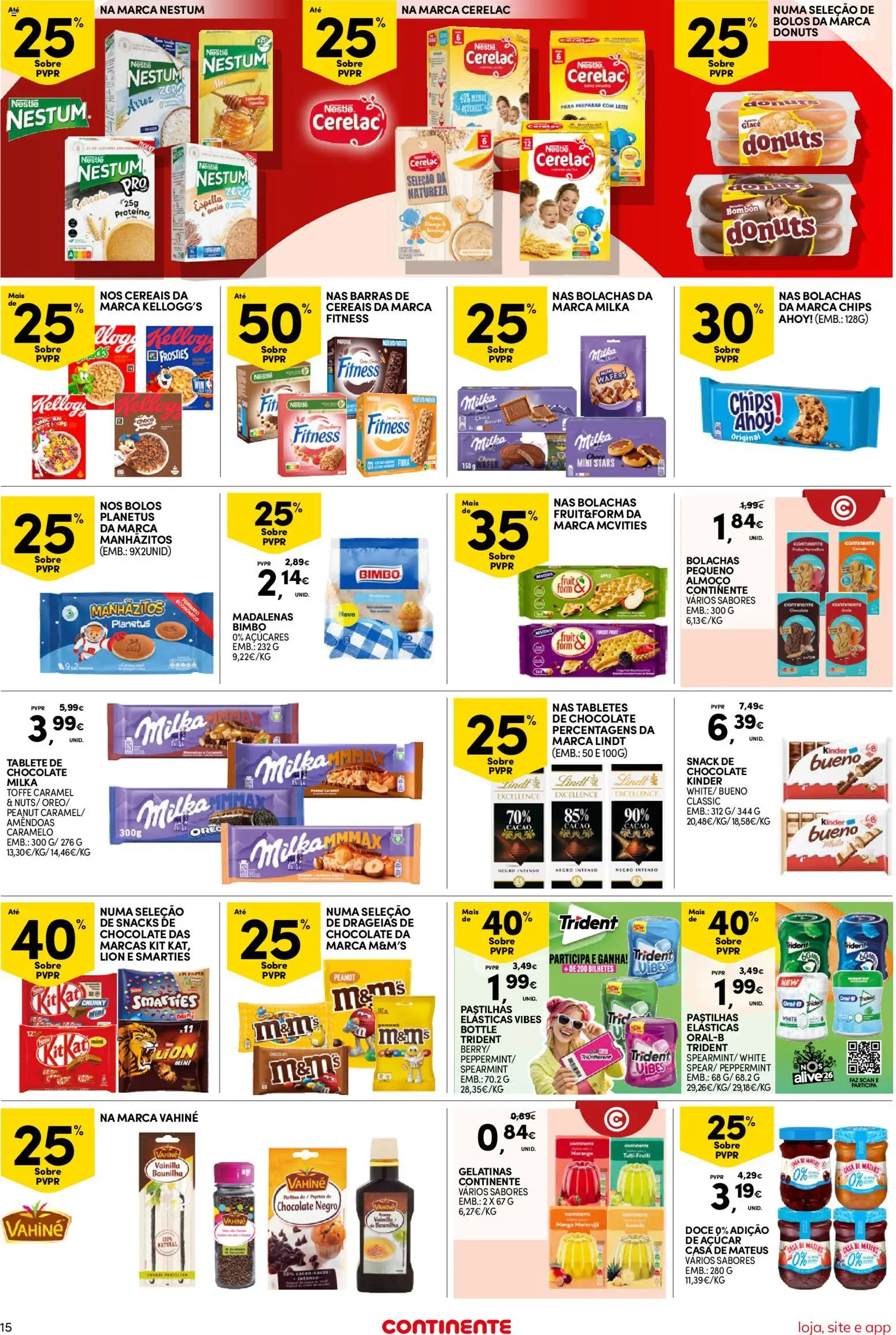 Continente Semanal Continente Bom Dia │ válido de 30/06/2026 | Página: 15 | Produtos: Manhãzitos, Leite, Chocolate, Açúcar