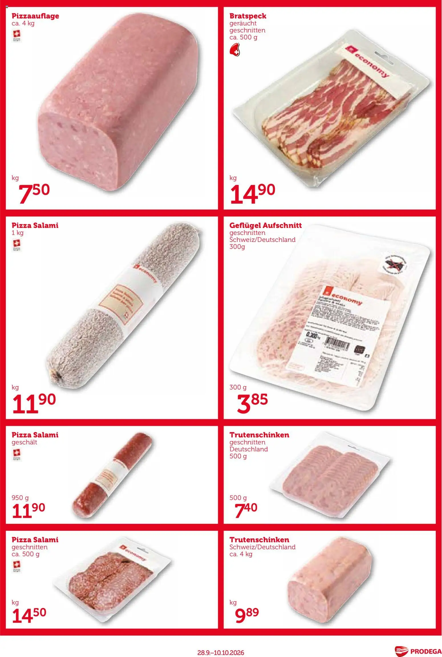 Prodega aktionen Economy – gültig ab 28.09.2026 | Seite: 7 | Produkte: Salami, Pizza