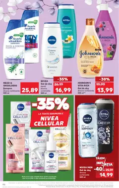 Ofertele Kaufland valabile de la 27.05.2026 | Pagină: 46 | Produse: Kısırlaştırılmış Kedi Maması, Serum, Duș, Gel de duș