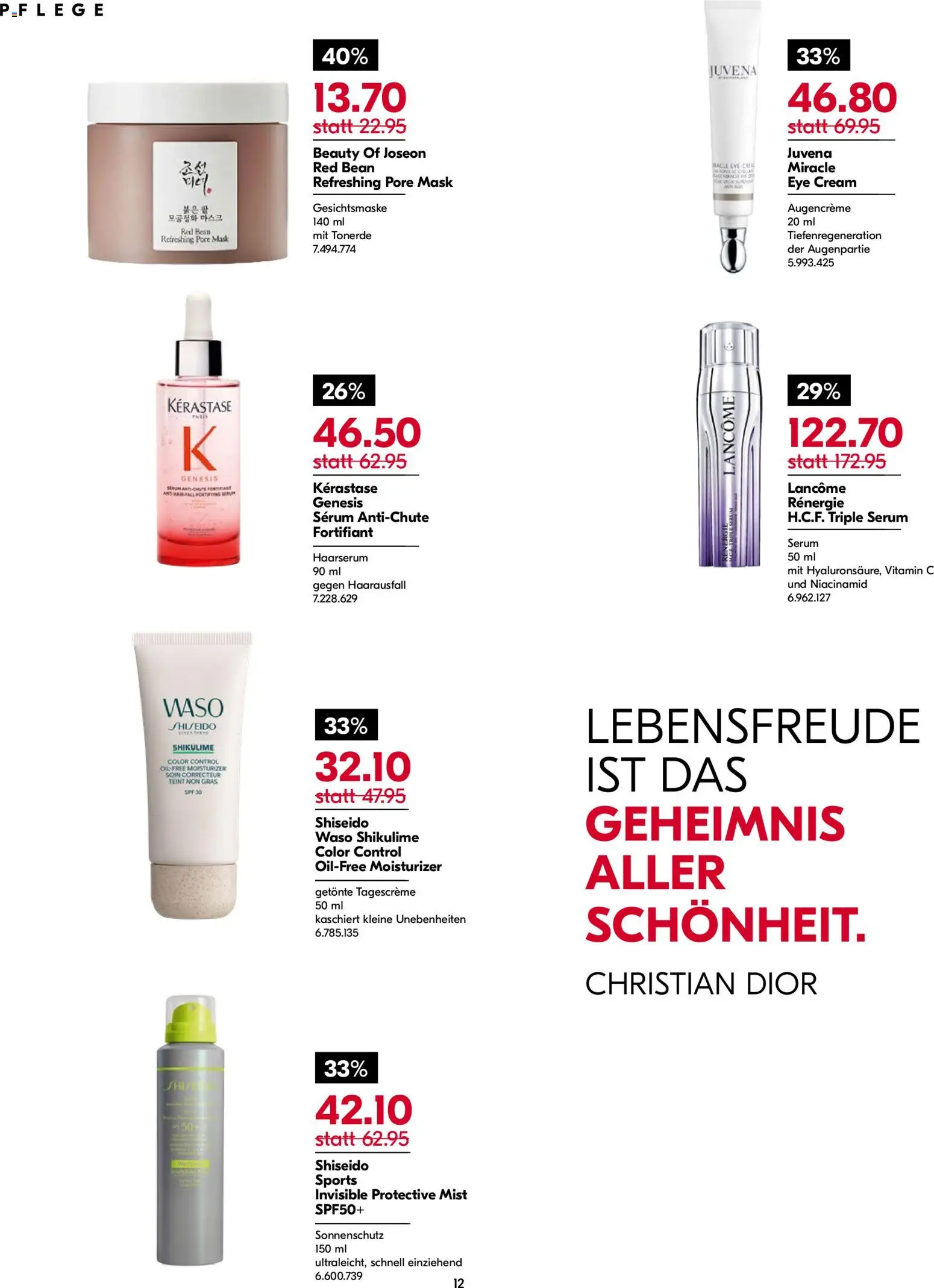 Import Parfumerie aktionen – gültig ab 21.05.2026 | Seite: 12 | Produkte: Serum, Tagescreme, Gesichtsmaske