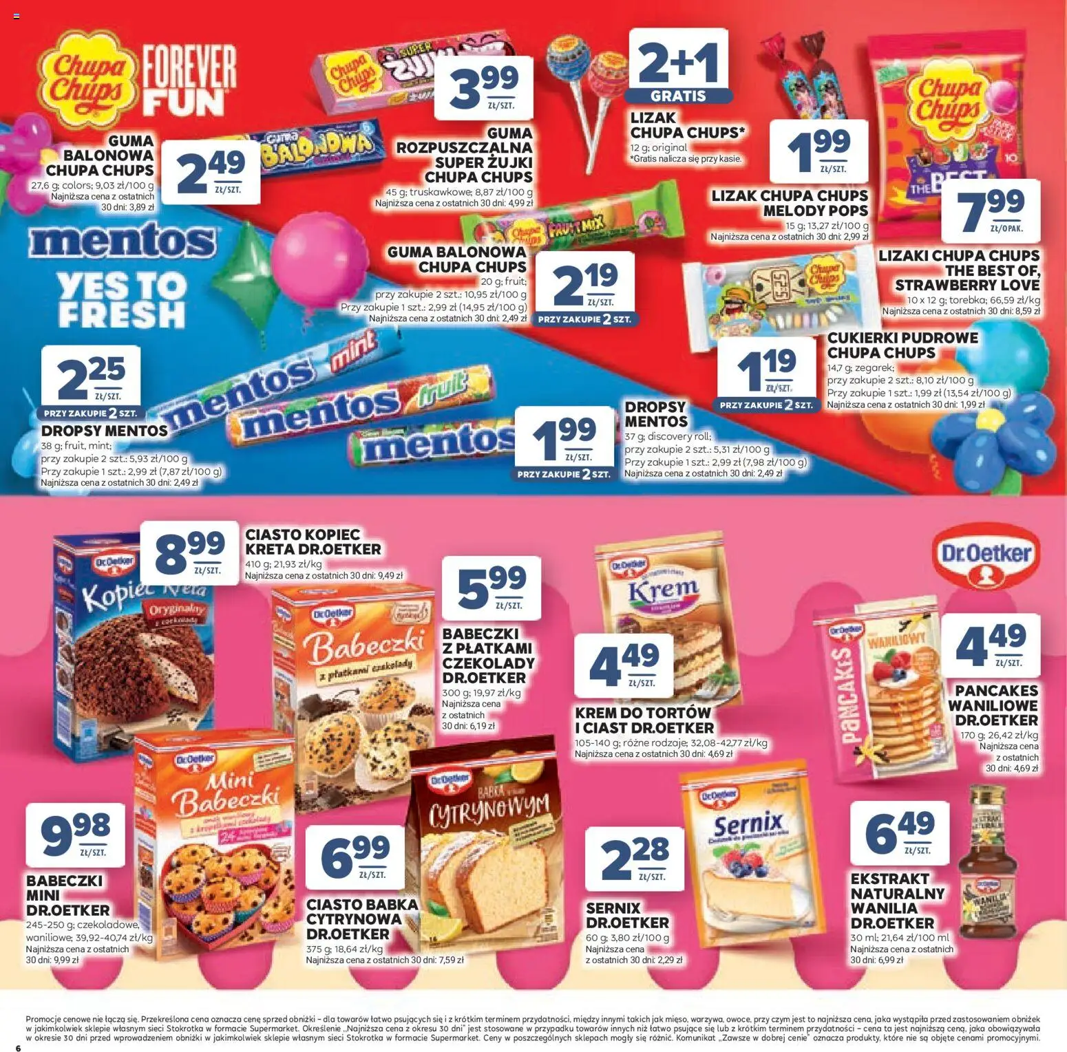Stokrotka gazetka - Dzień Matki i Dziecka od 21.05.2026 | Strona: 6 | Produkty: Lizak Chupa Chups, Babeczki, Cukierki, Lizaki chupa chups
