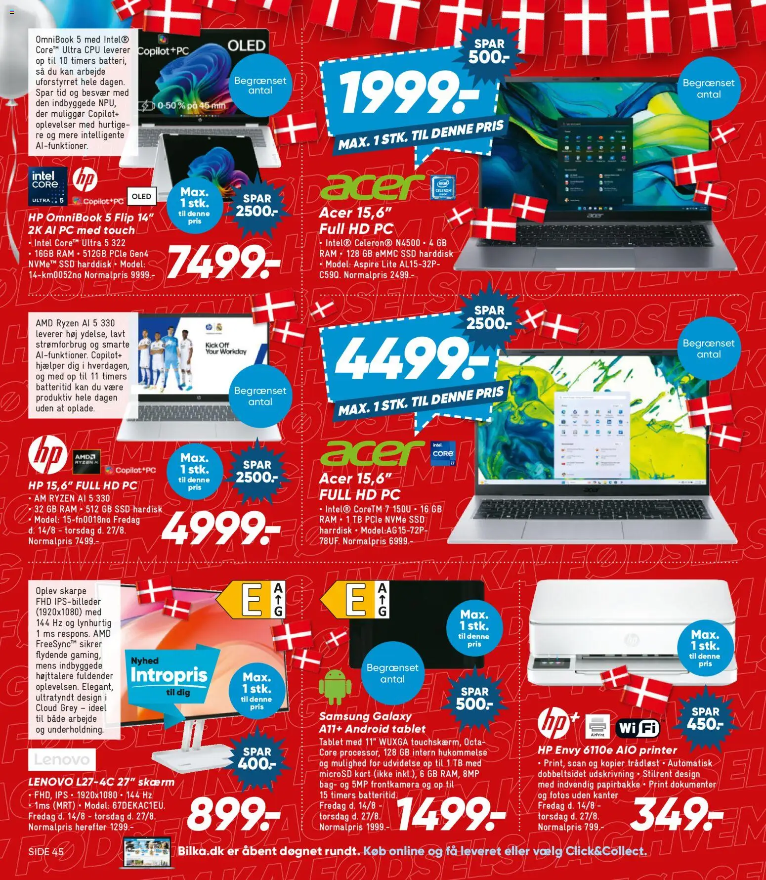 Bilka tilbudsavis – gyldig fra 14/08/2026 | Side: 14 | Produkter: RAM, Skærm, Tablet, Harddisk
