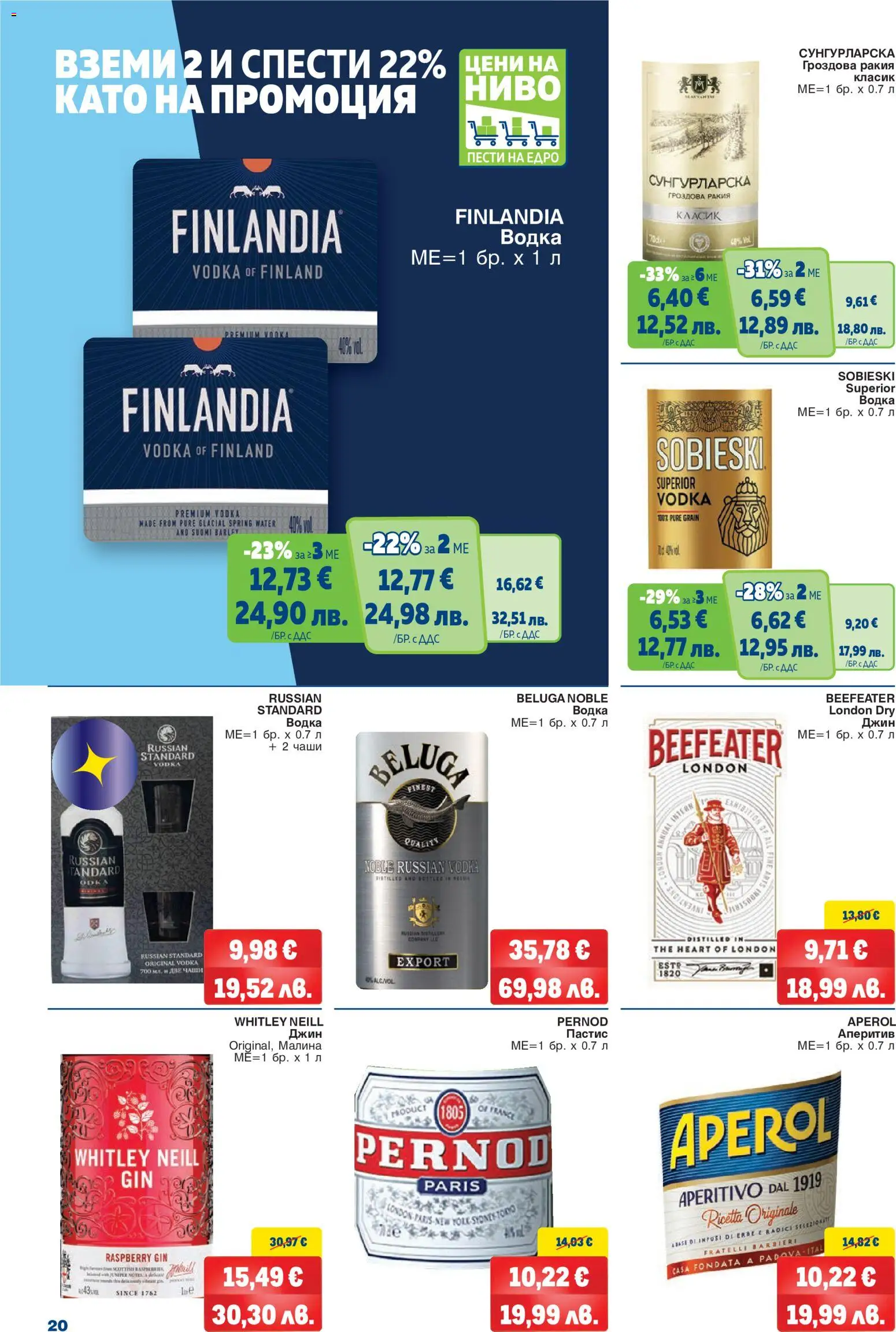 {H1} | Страница: 20 | Продукти: Джин, Водка, Гроздова ракия, Ракия