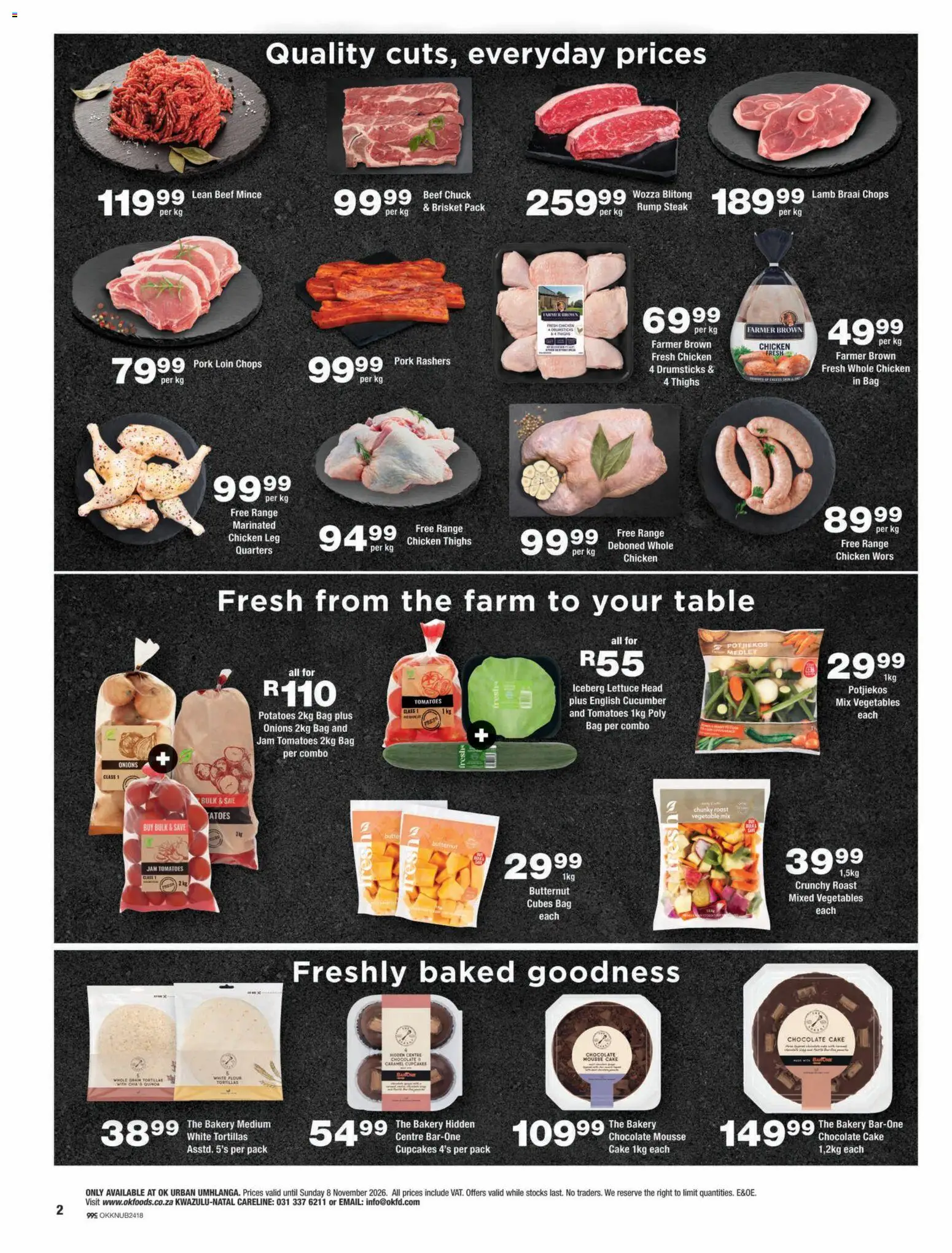 New OK Foods catalogue – valid from 23/10/2026 | Page: 2 | Products: Cake, Jam, Table, Vegetables
