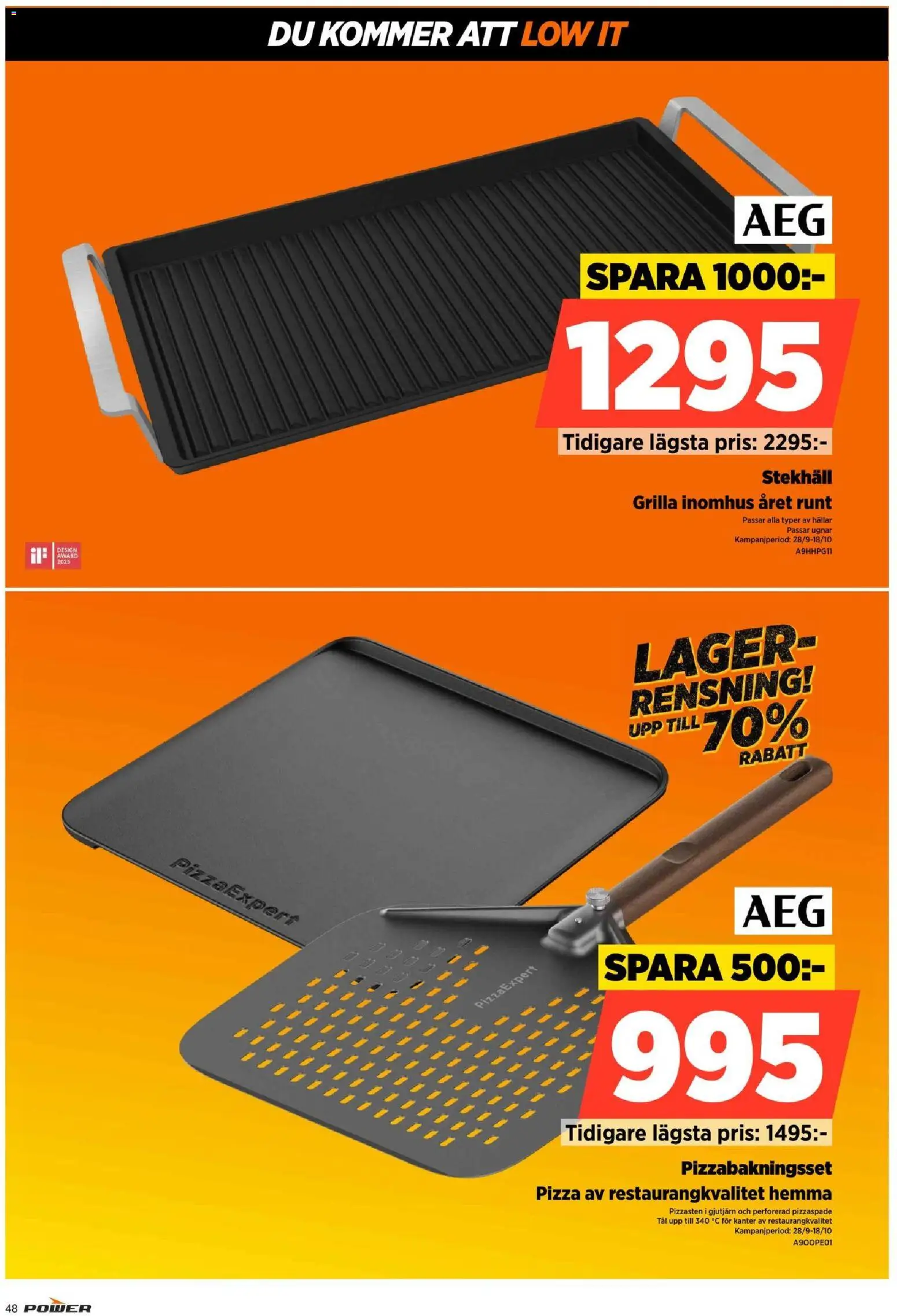 Power reklamblad aktuell från 12/10/2026 | Sida: 48 | Produkter: Pizza