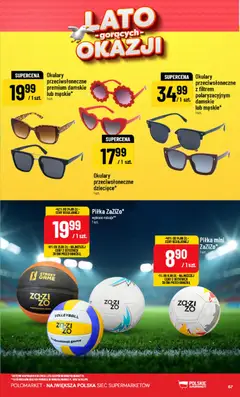 Pogląd oferty "POLOmarket gazetka" - ważna od 22.07.2026 | Strona: 67 | Produkty: Okulary, Okulary przeciwsłoneczne