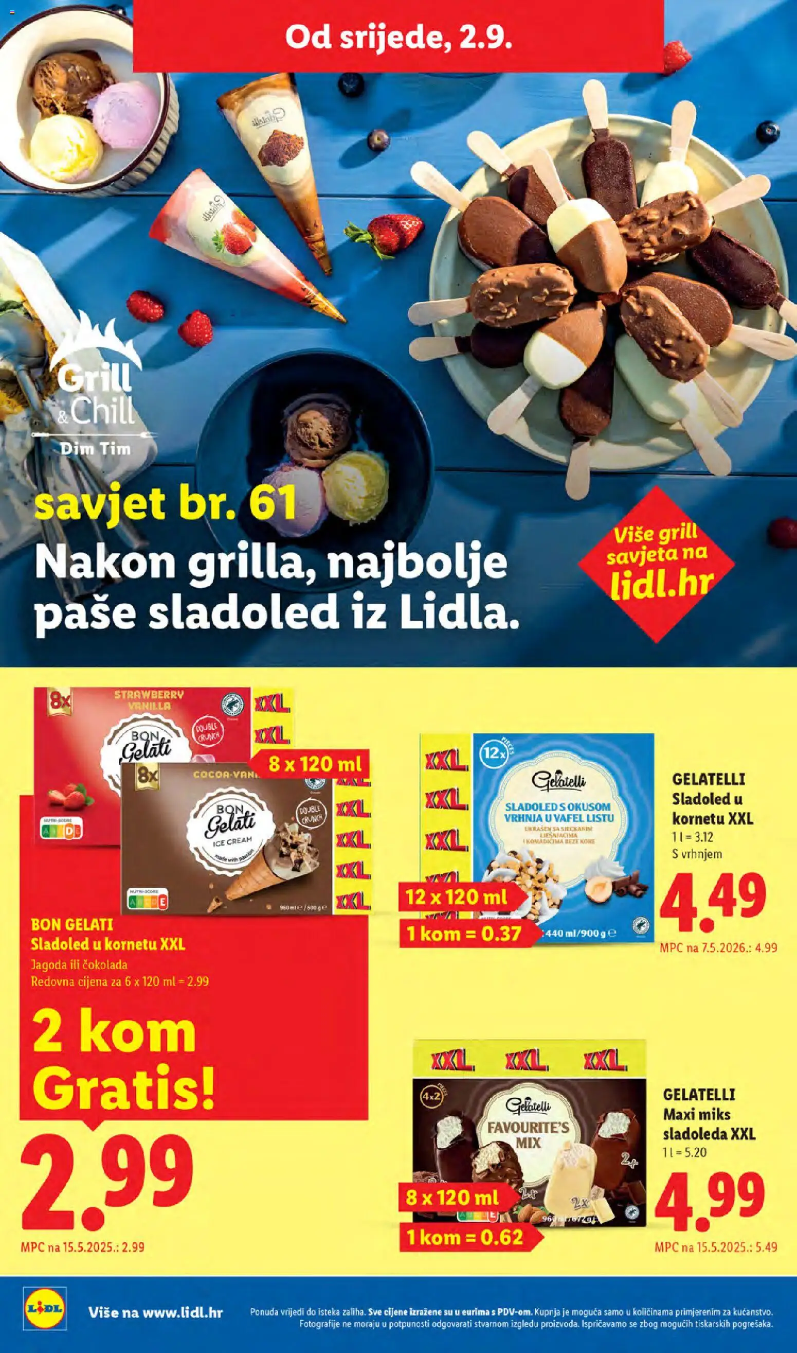 Lidl katalog | vrijedi od 31.08.2026 | Stranica: 56 | Proizvodi: Čokolada, Sladoled, Grill