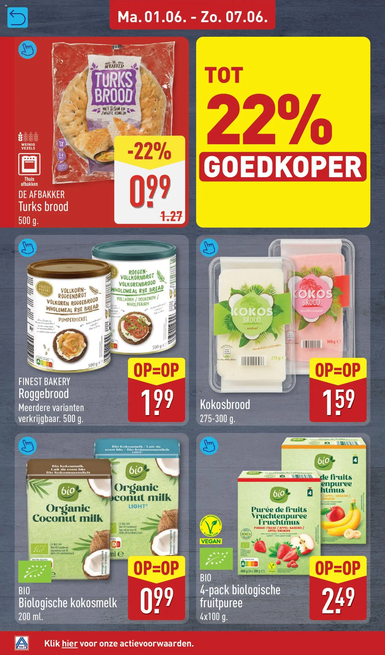 {H1} | Pagina: 8 | Producten: Brood, Málnaecet, Komijn, Banaan